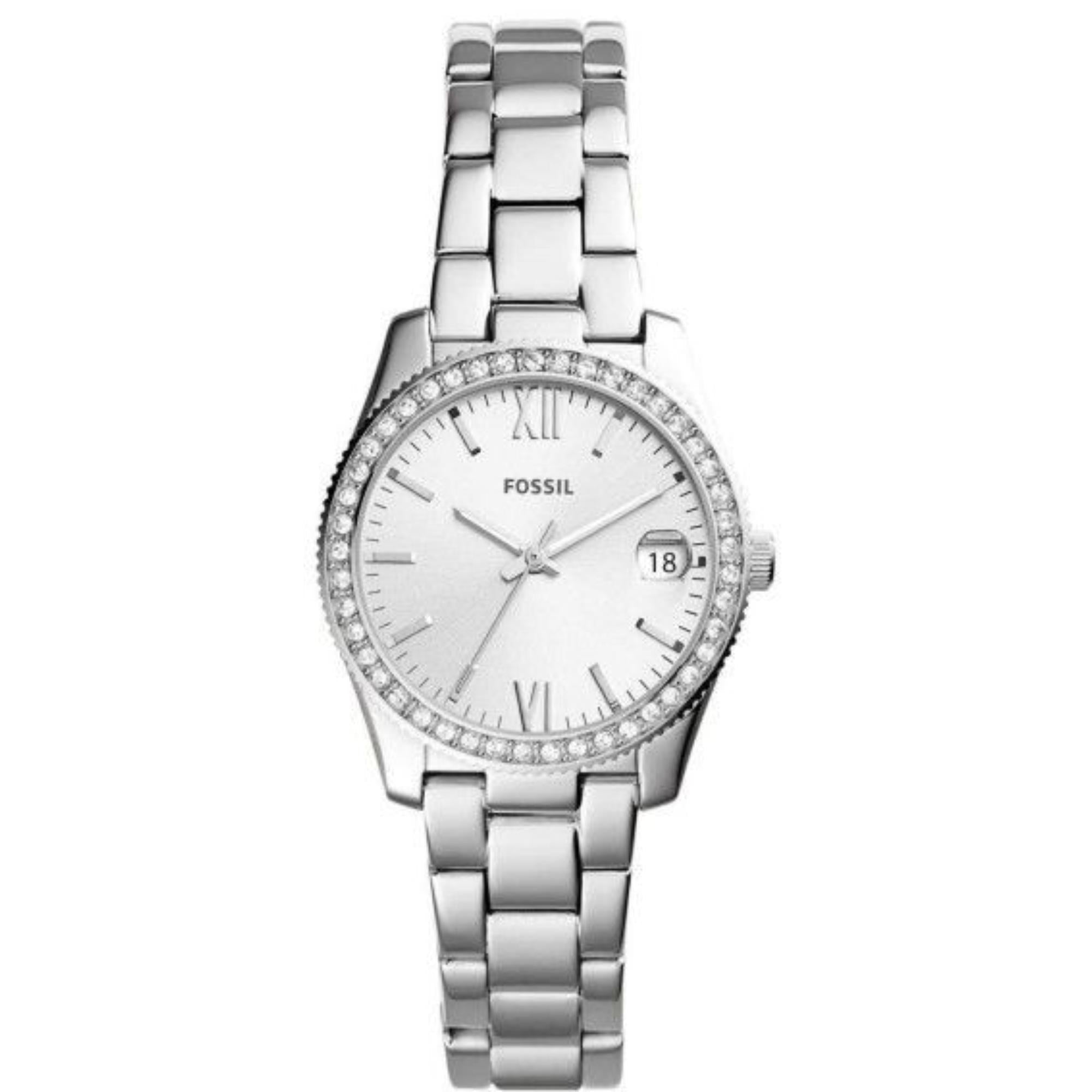 Fossil Scarlette Silver Dial Stainless Steel Ladies Watch ES4317