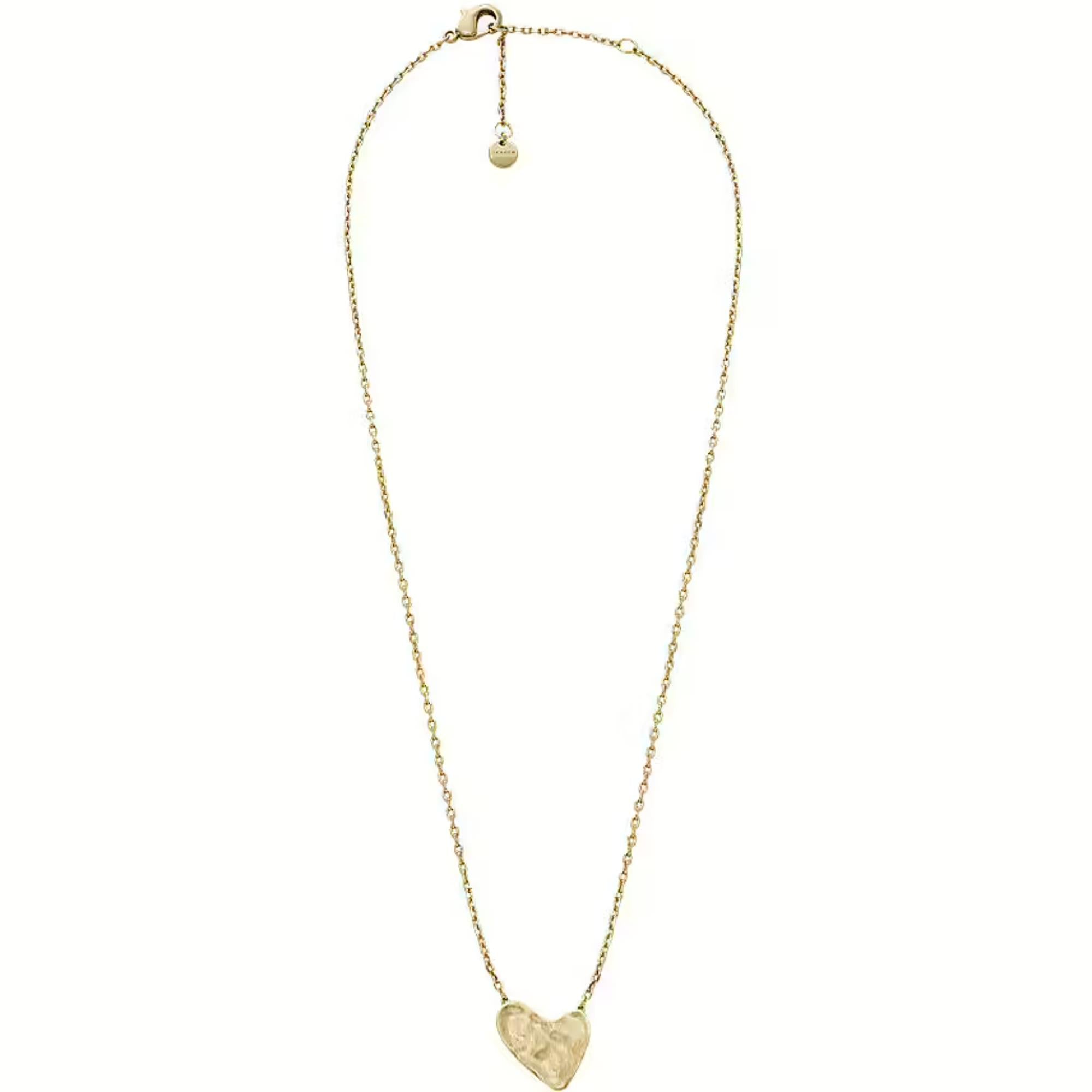 Skagen Anja Hearts Gold-Tone Brass Pendant Ladies Necklace SKJ5009710