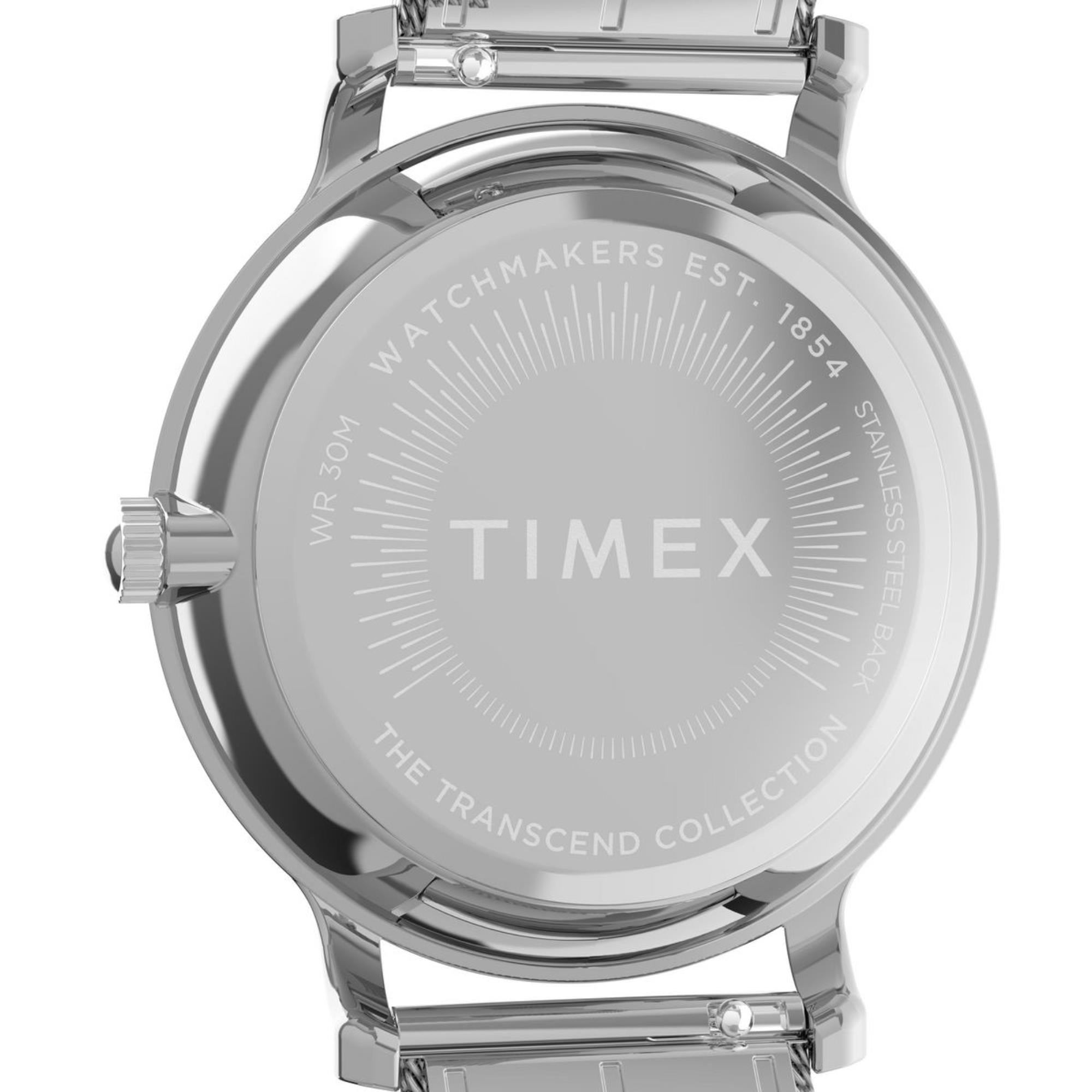 Timex Transcend Silver Dial Stainless Steel Women's Watch TW2Y10200