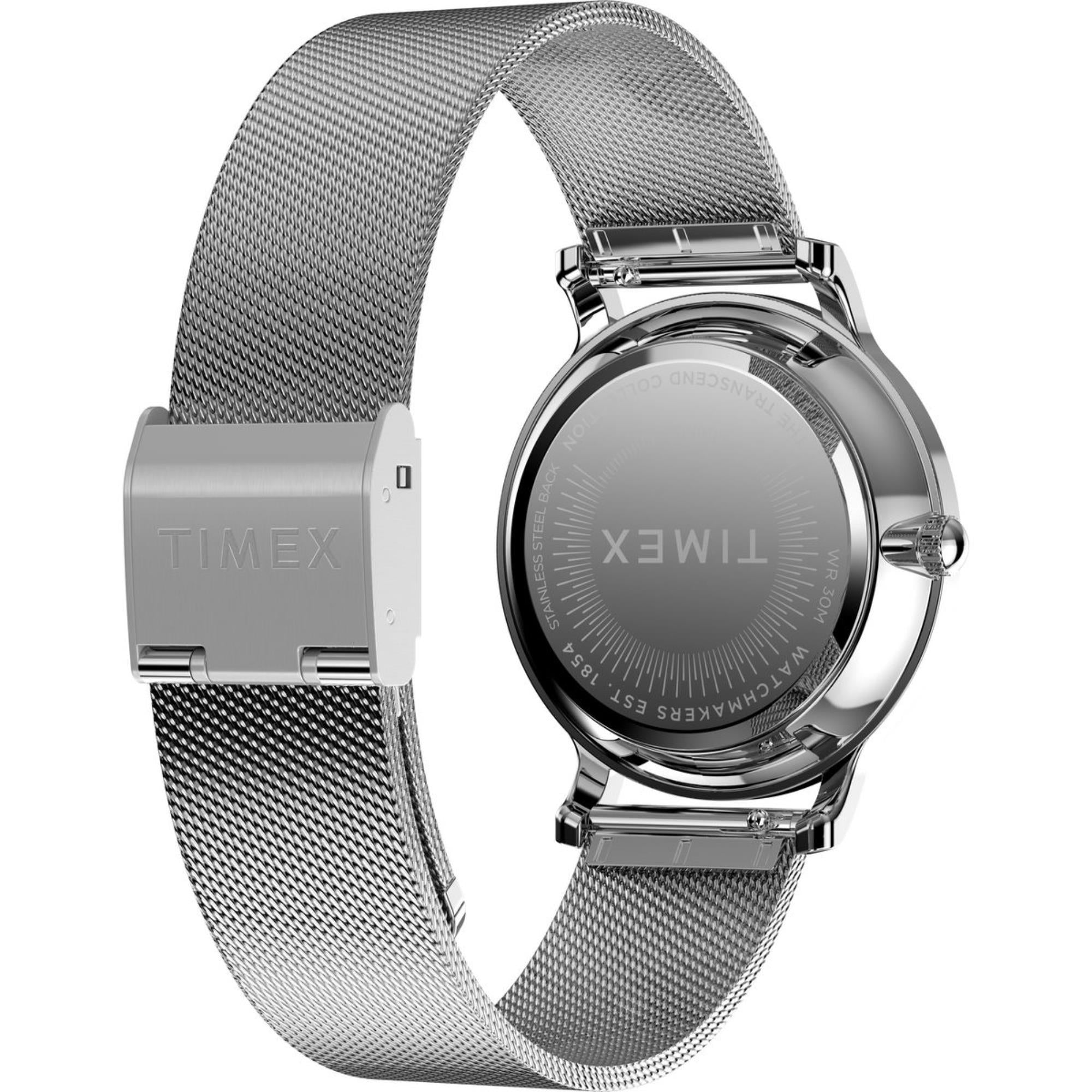 Timex Transcend Silver Dial Stainless Steel Women's Watch TW2Y10200