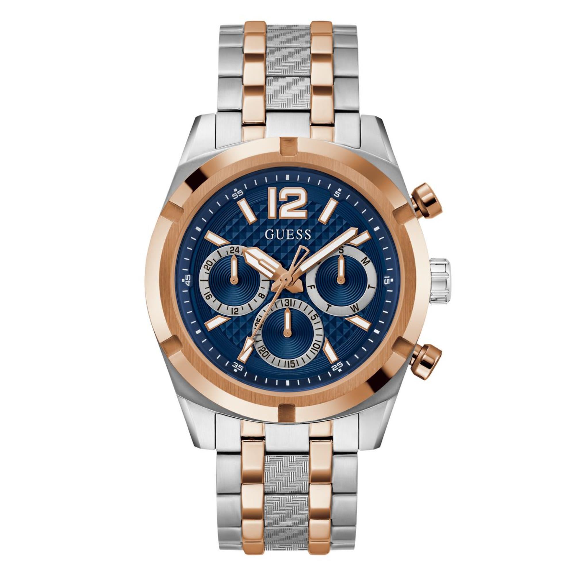 Guess Resistance Blue Dial Stainless Steel Strap Men's Watch GW0714G3