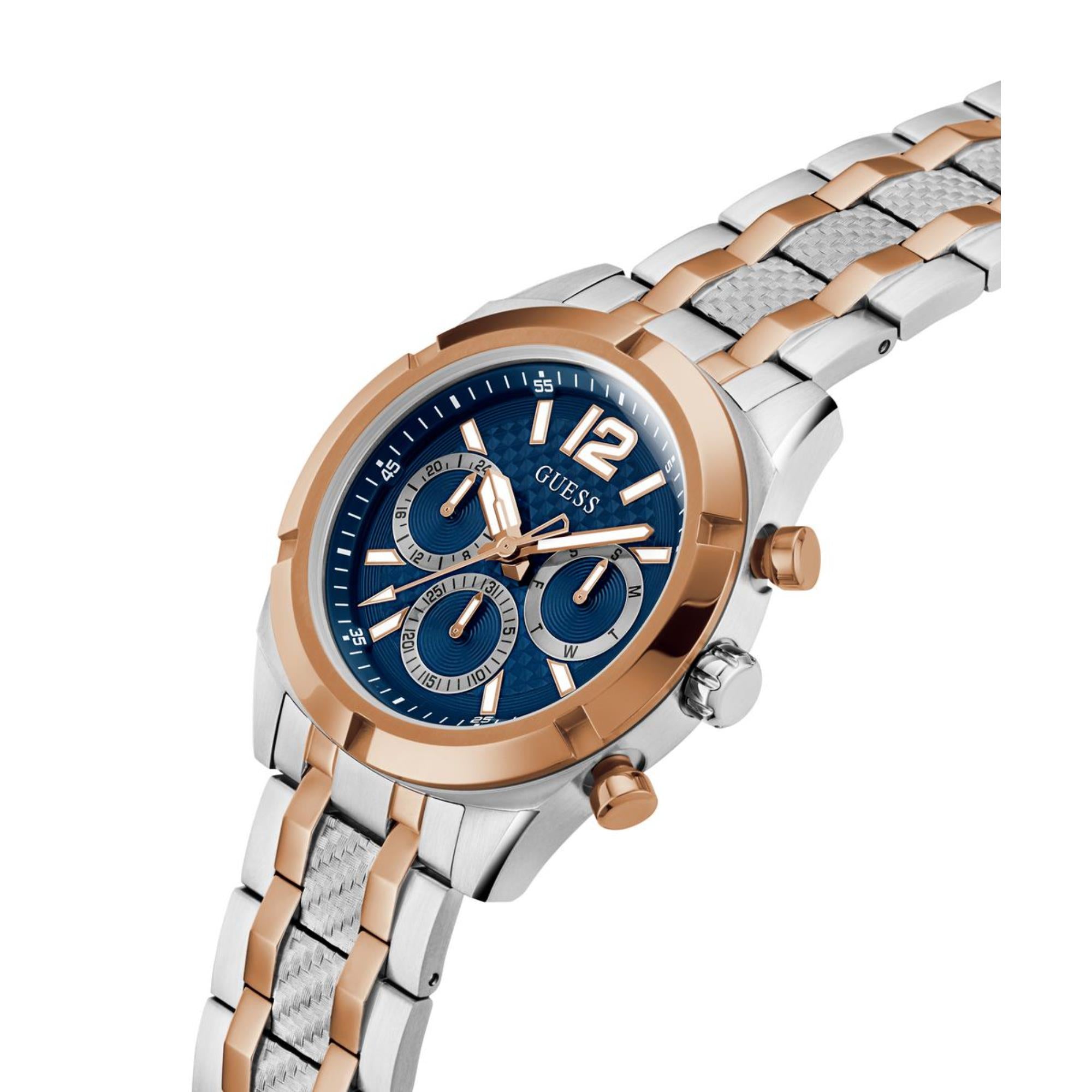 Guess Resistance Blue Dial Stainless Steel Strap Men's Watch GW0714G3