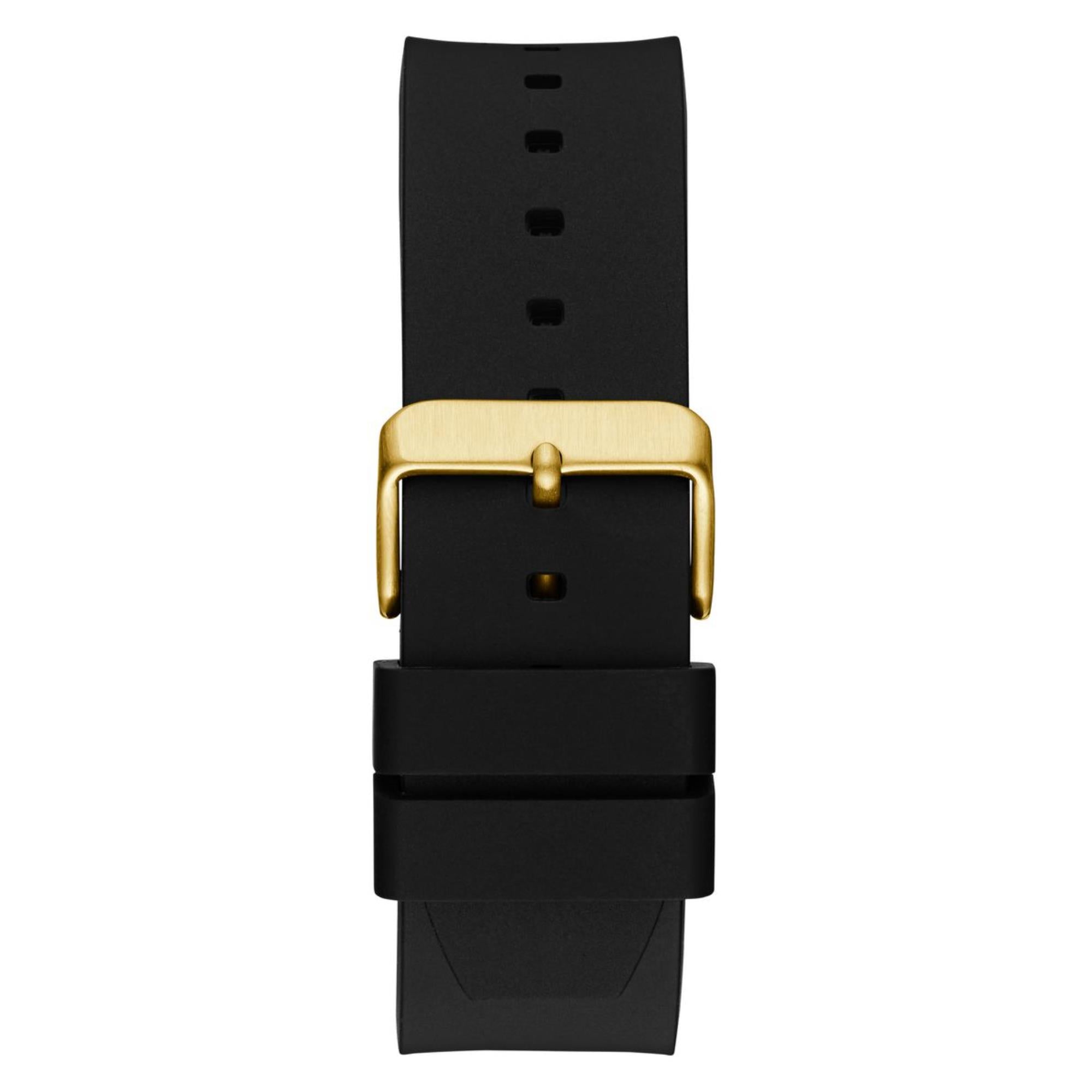 Guess Vinyl Black Dial Silicone Strap Men's Watch GW0790G1