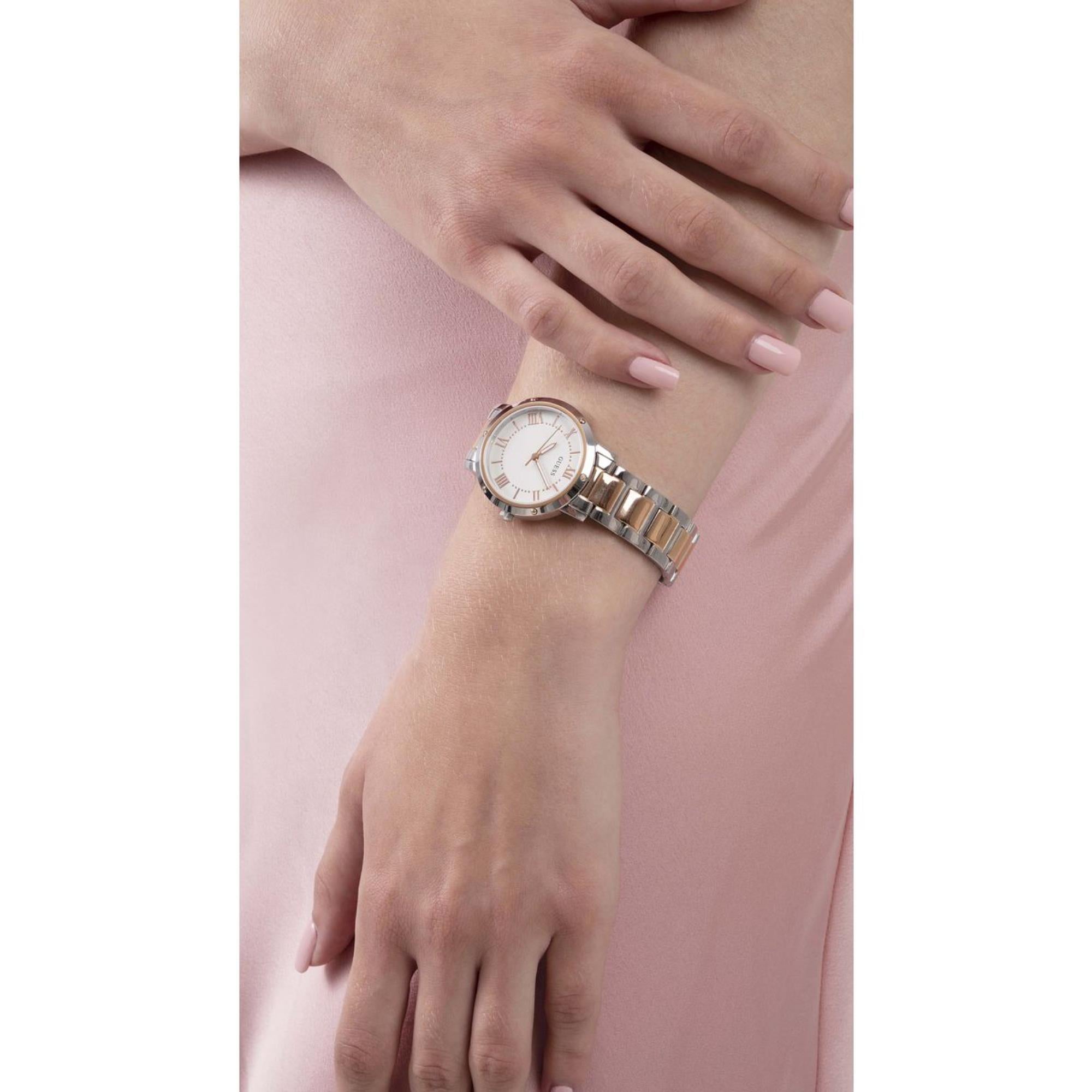 Guess Dawn White Dial Stainless Steel Strap Women's Watch GW0404L3