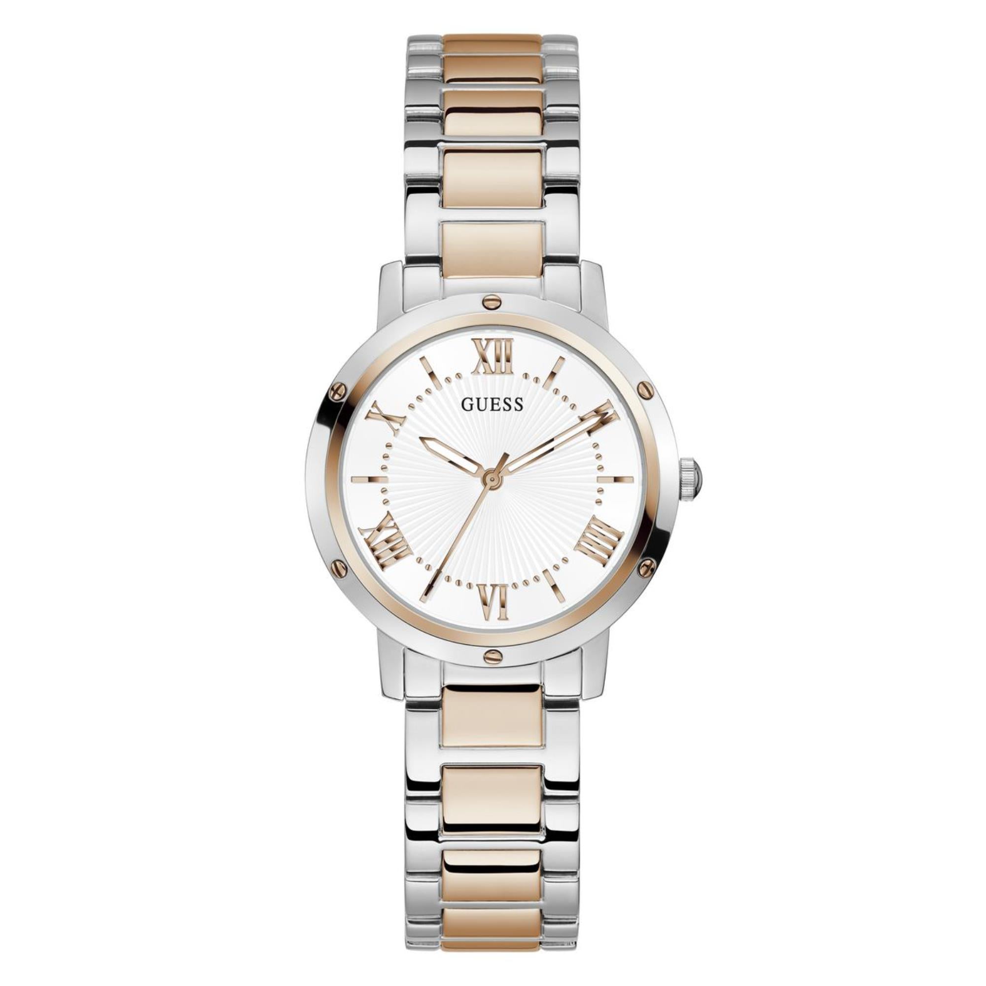Guess Dawn White Dial Stainless Steel Strap Women's Watch GW0404L3