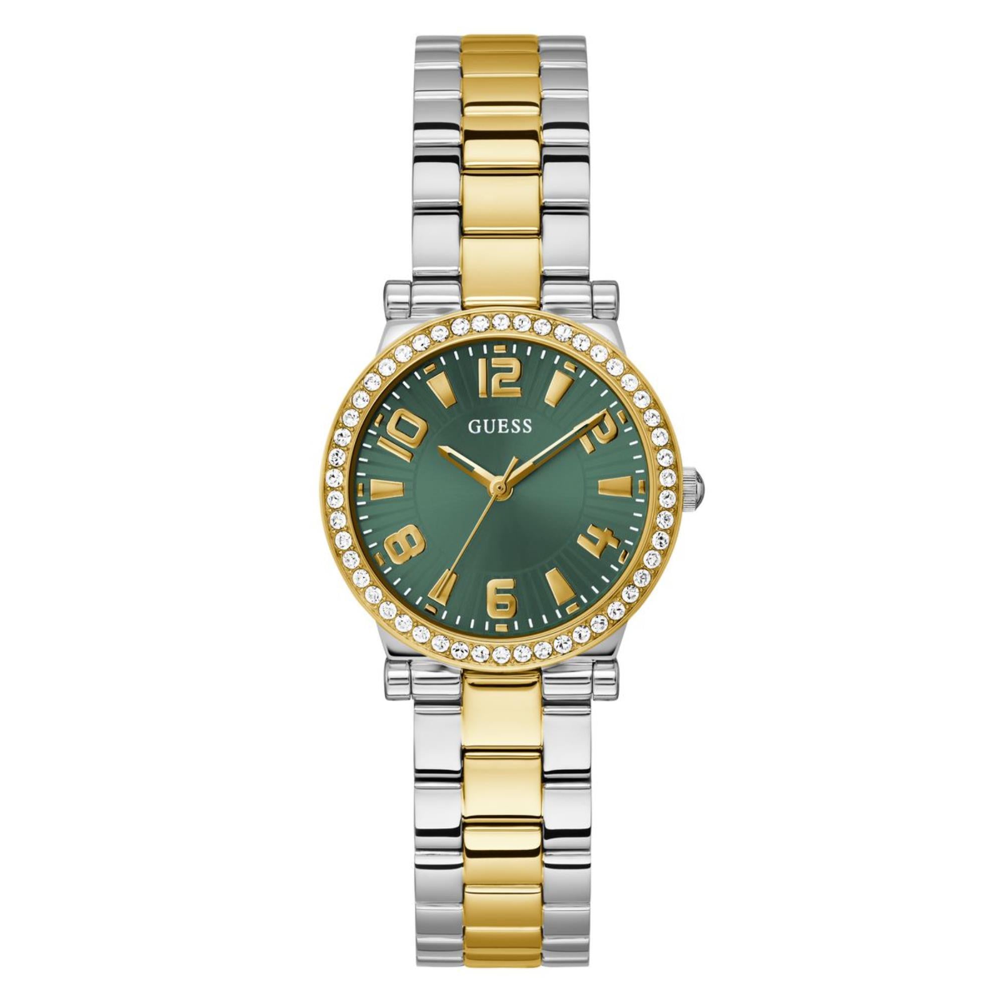 Guess Fawn Green Dial Stainless Steel Strap Women's Watch GW0686L2