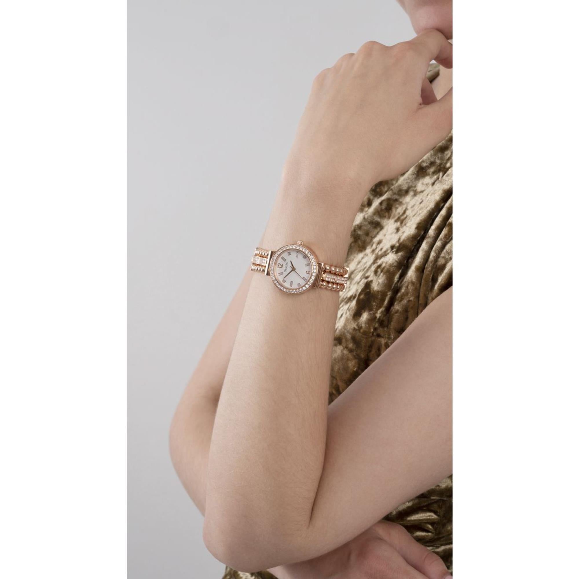 Guess Gala White Dial Stainless Steel Strap Women's Watch GW0401L3