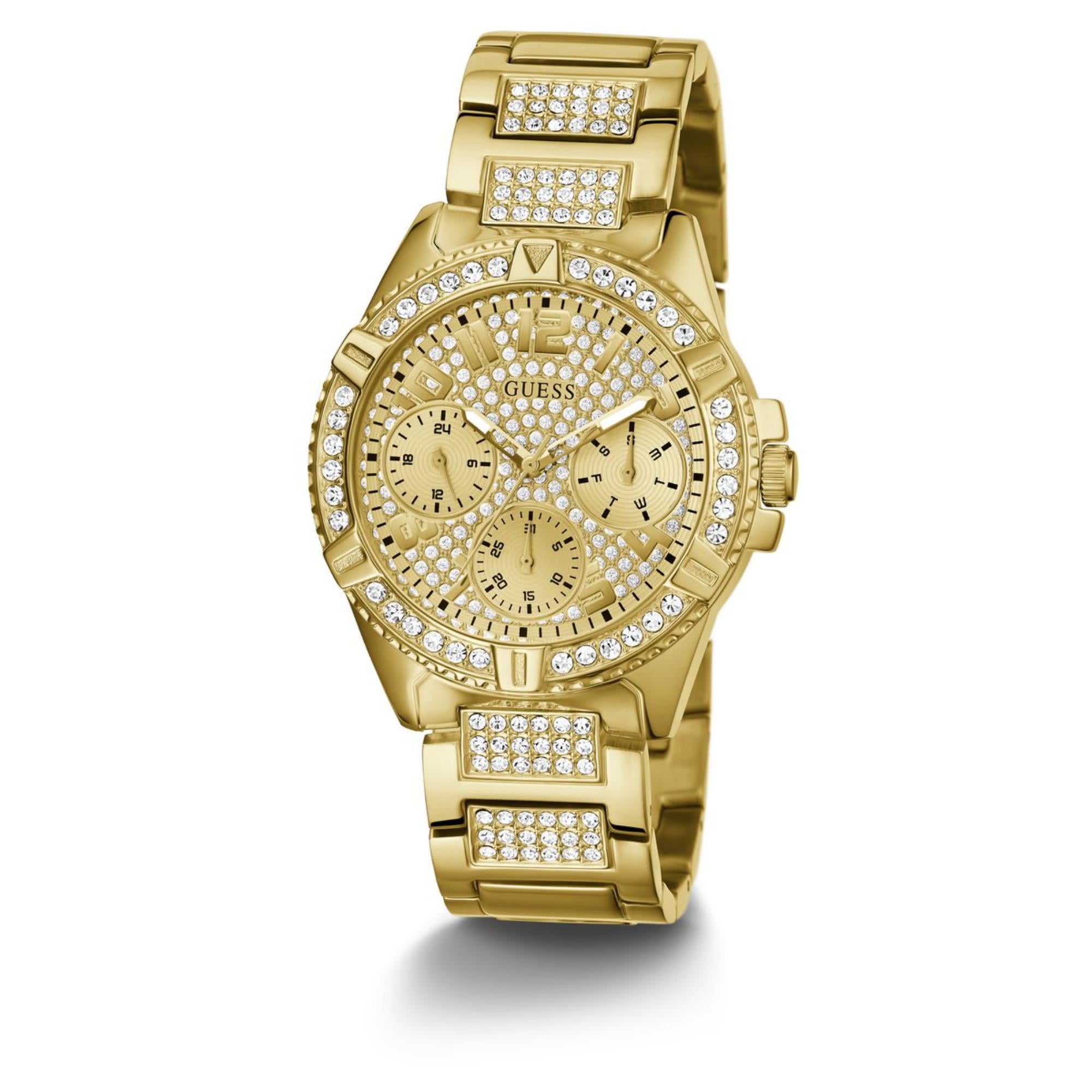 Guess Lady Frontier Champagne Dial Stainless Steel Strap Women's Watch W1156L2
