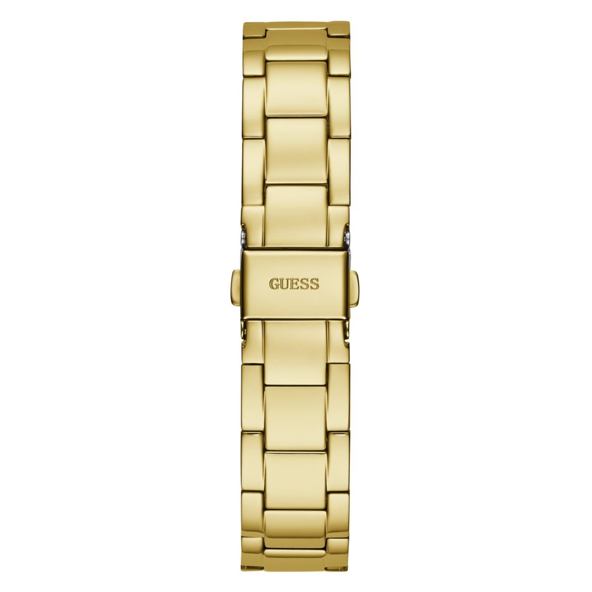 Guess Quatro Clear Gold Dial Stainless Steel Strap Women's Watch GW0300L2