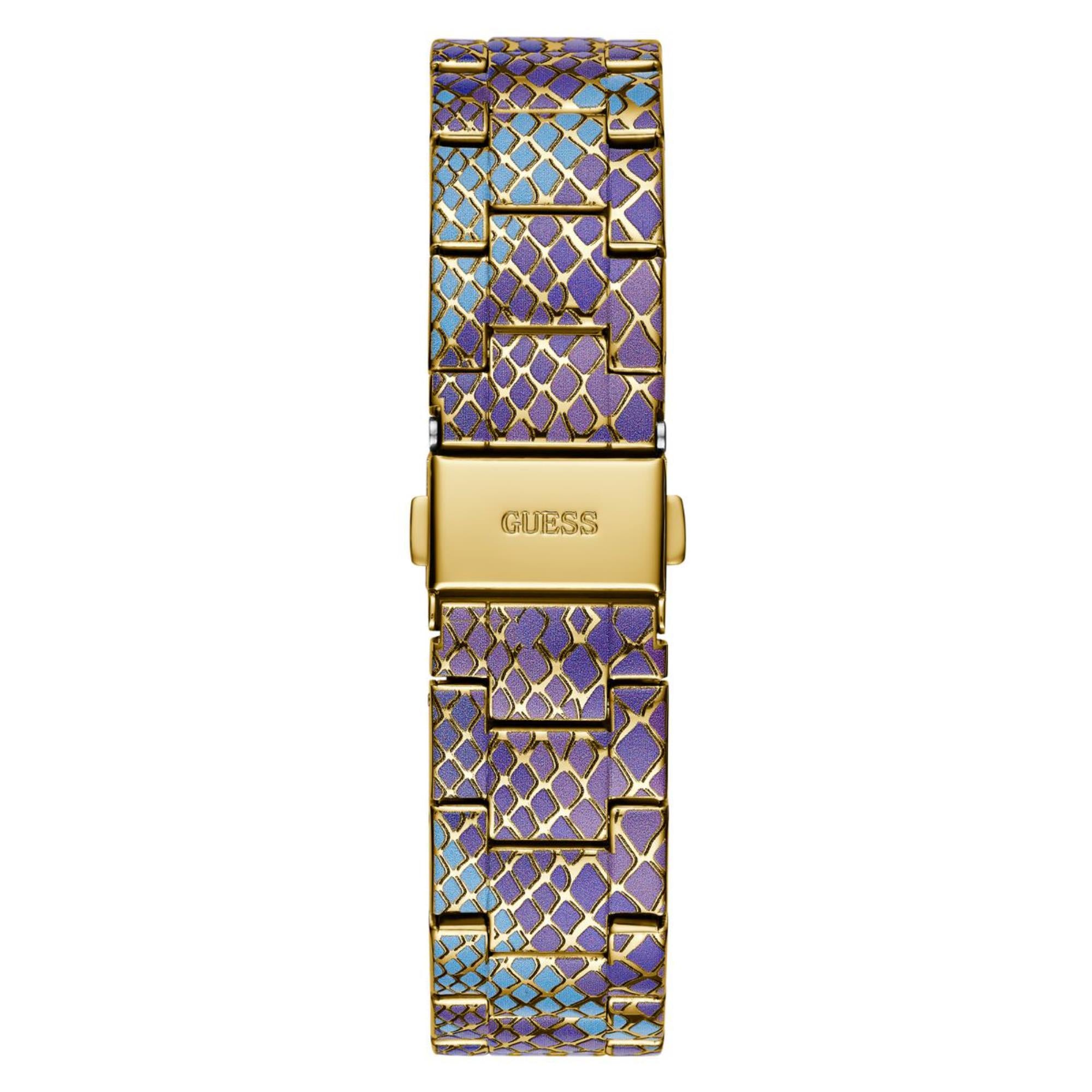 Guess Serpentina Animal Print Dial Stainless Steel Strap Women's Watch GW0752L1