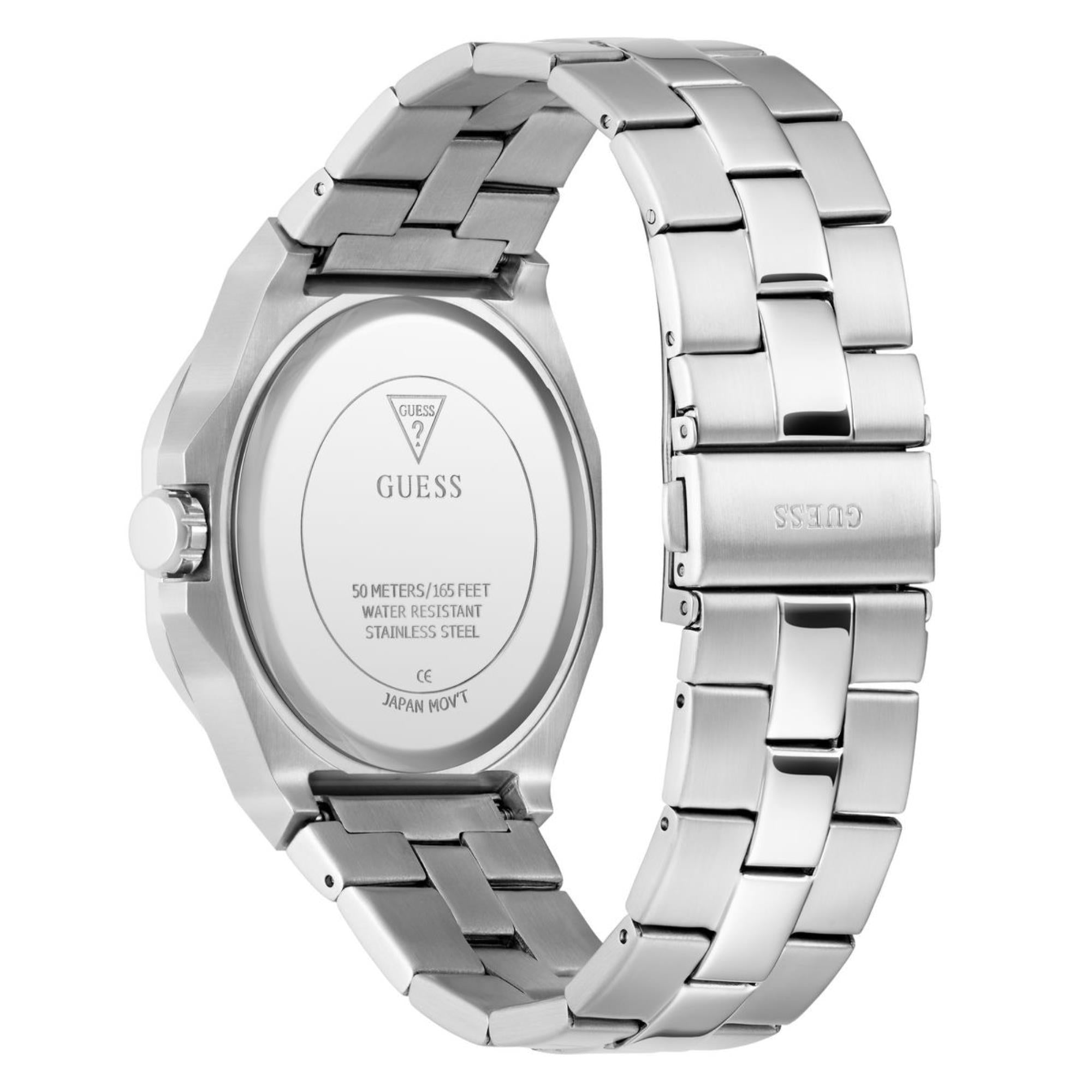 Guess Emperor Blue Dial Stainless Steel Strap Men's Watch GW0849G1