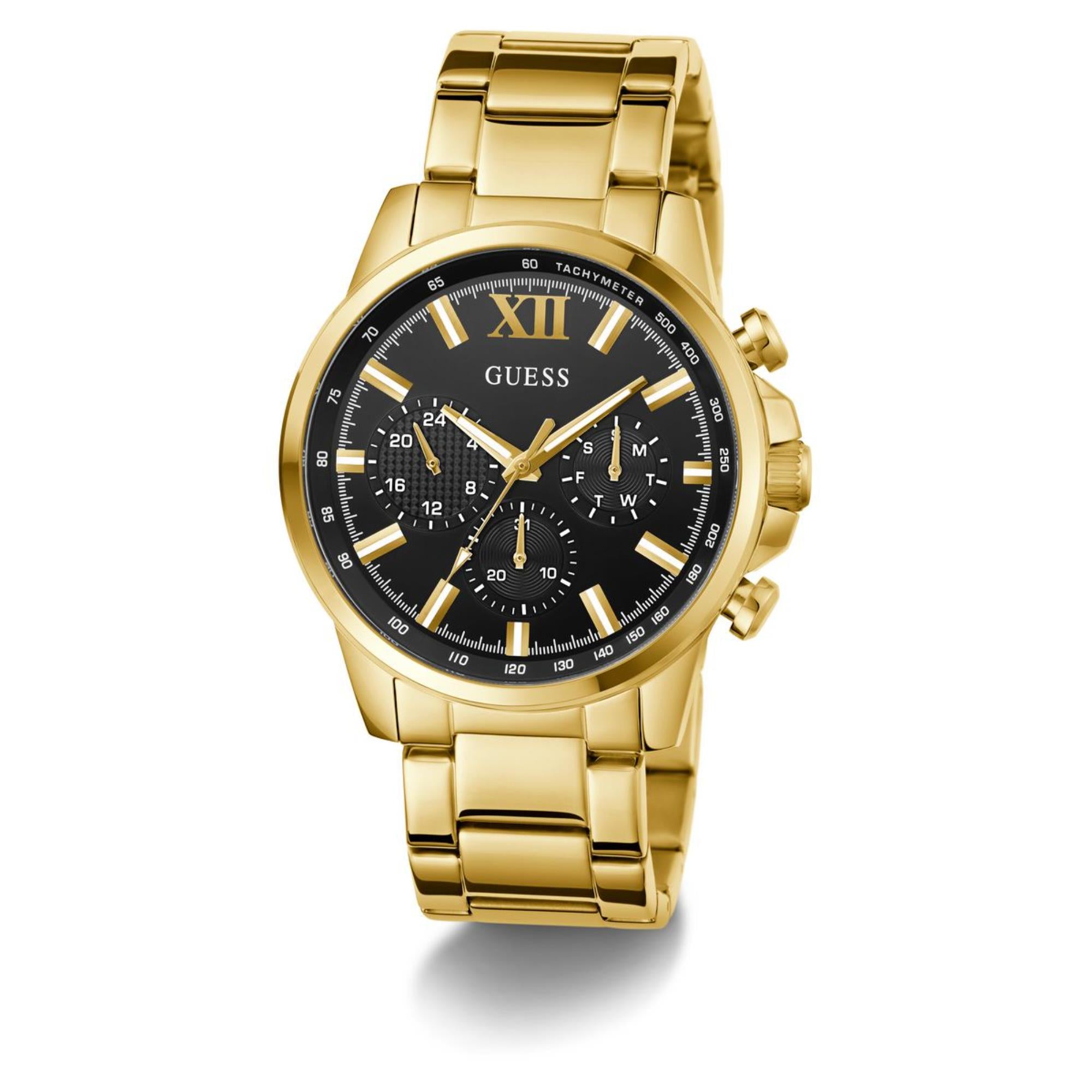 Guess Classic Black Dial Stainless Steel Strap Men's Watch GW0900G3