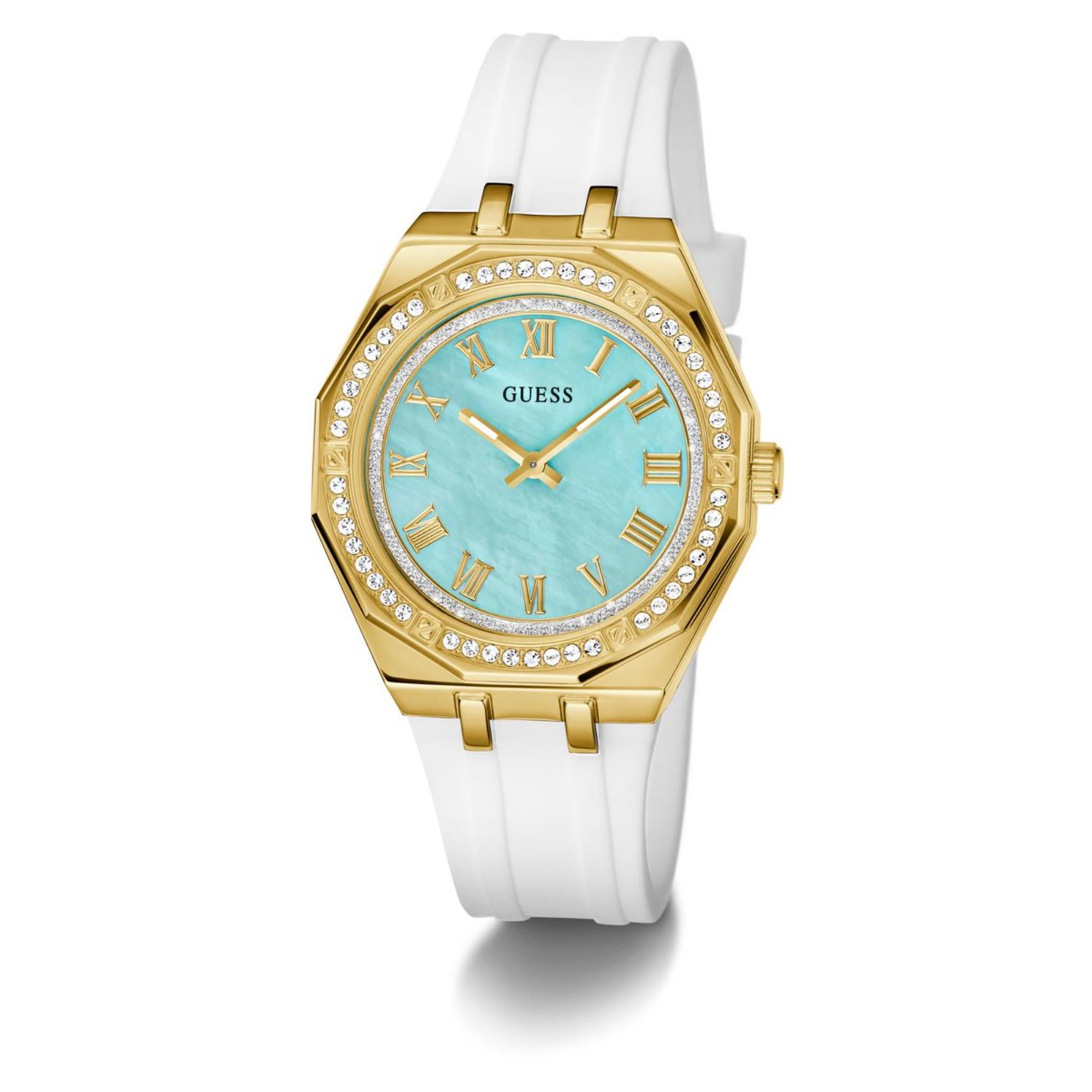 Guess Desire Green Dial Silicone Strap Women's Watch GW0872L1