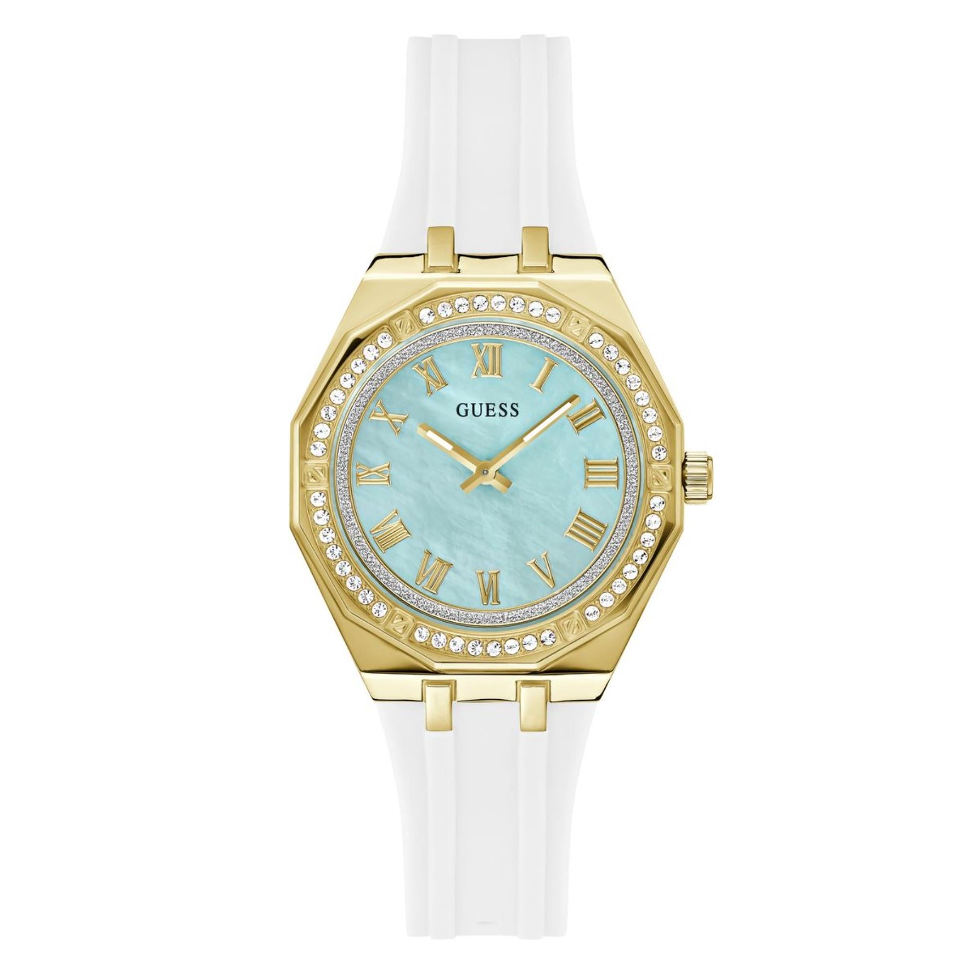 Guess Desire Green Dial Silicone Strap Women's Watch GW0872L1