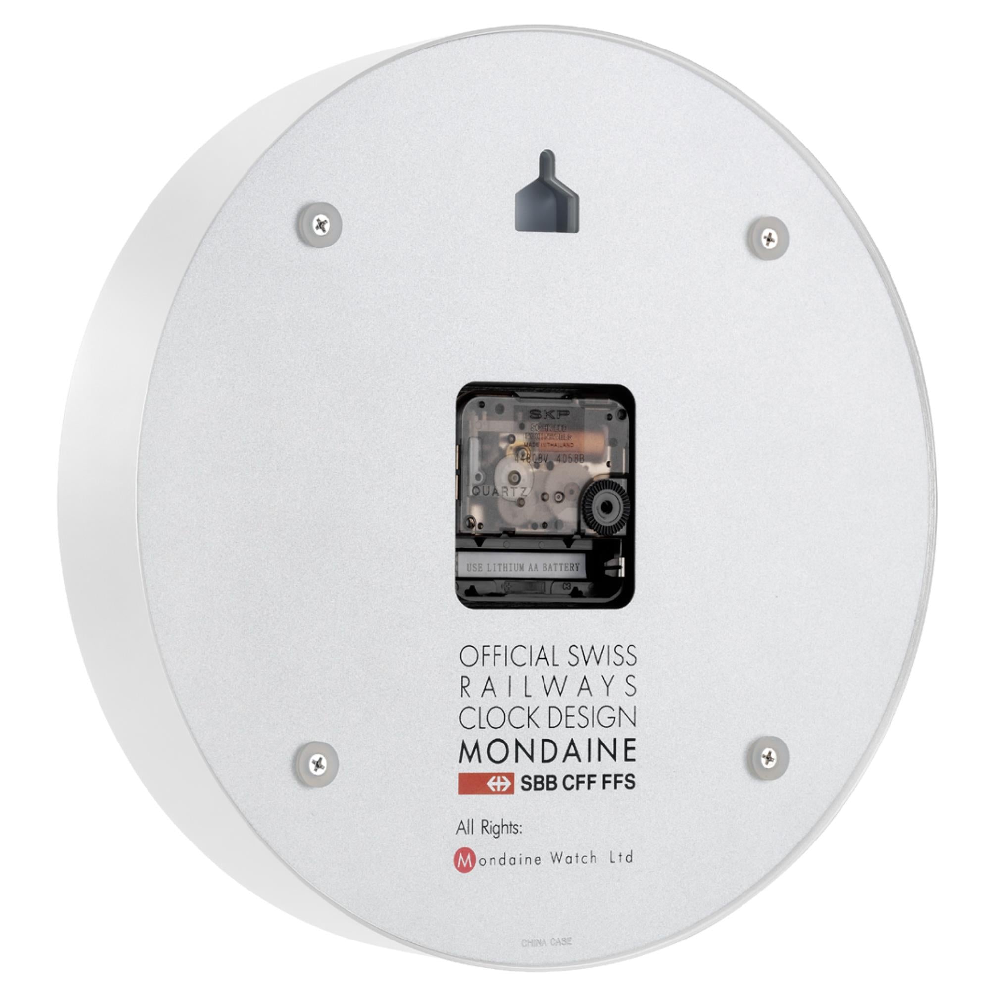Mondaine Classic White Frame White Dial Wall Clock A990.CLOCK.10SBB