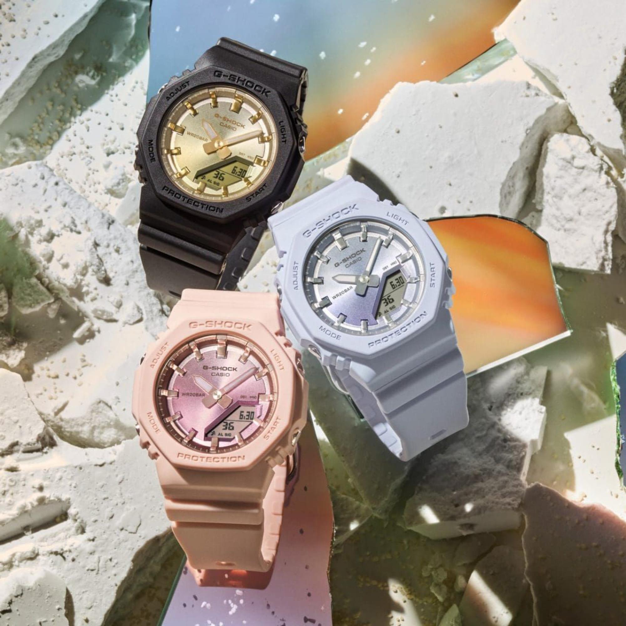 Casio G-Shock Analog-Digital Pink Resin Strap Women's Watch GMA-P2100SG-4AER