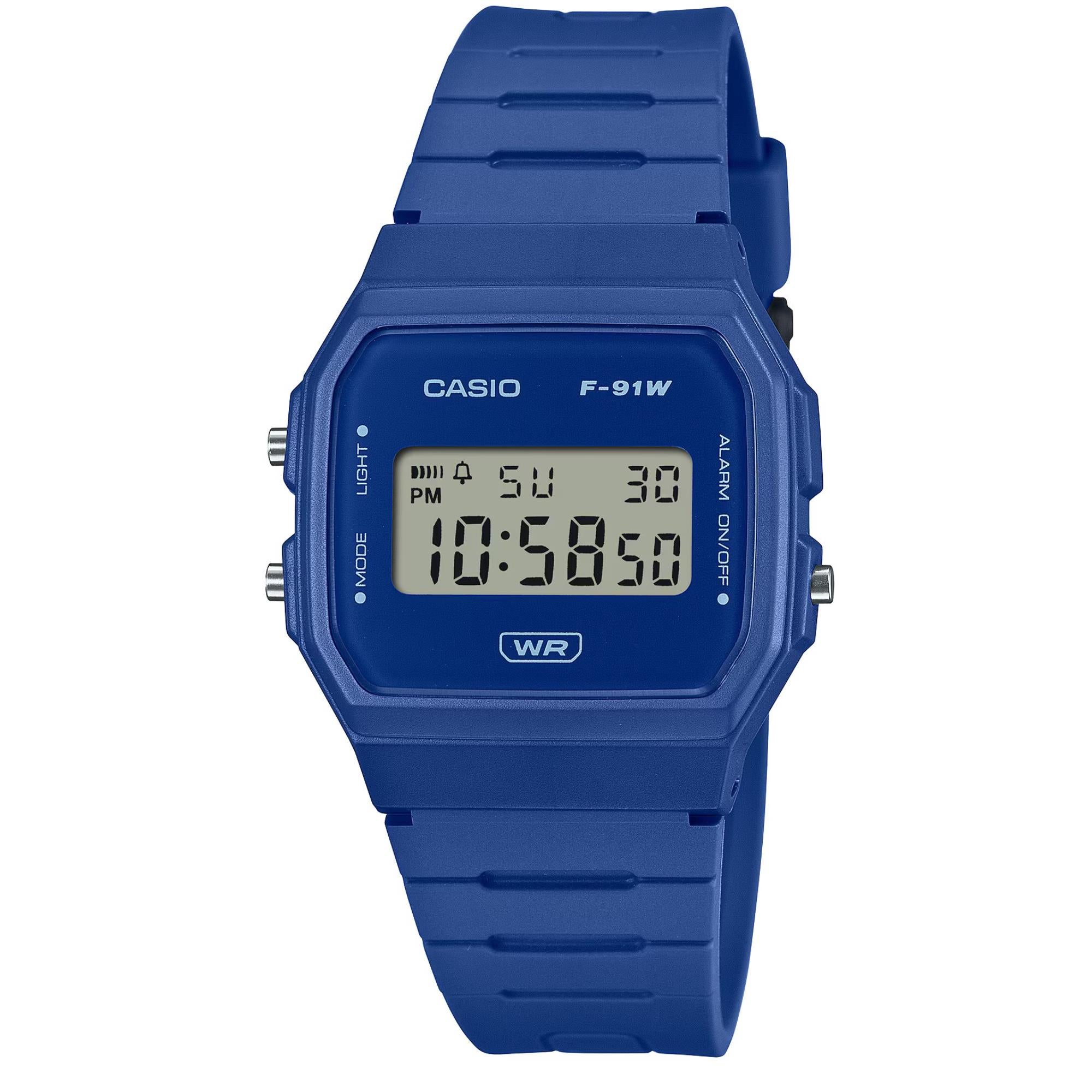 Casio Timeless Quartz Digital Resin Strap Unisex Watch F-91WB-2A1EF
