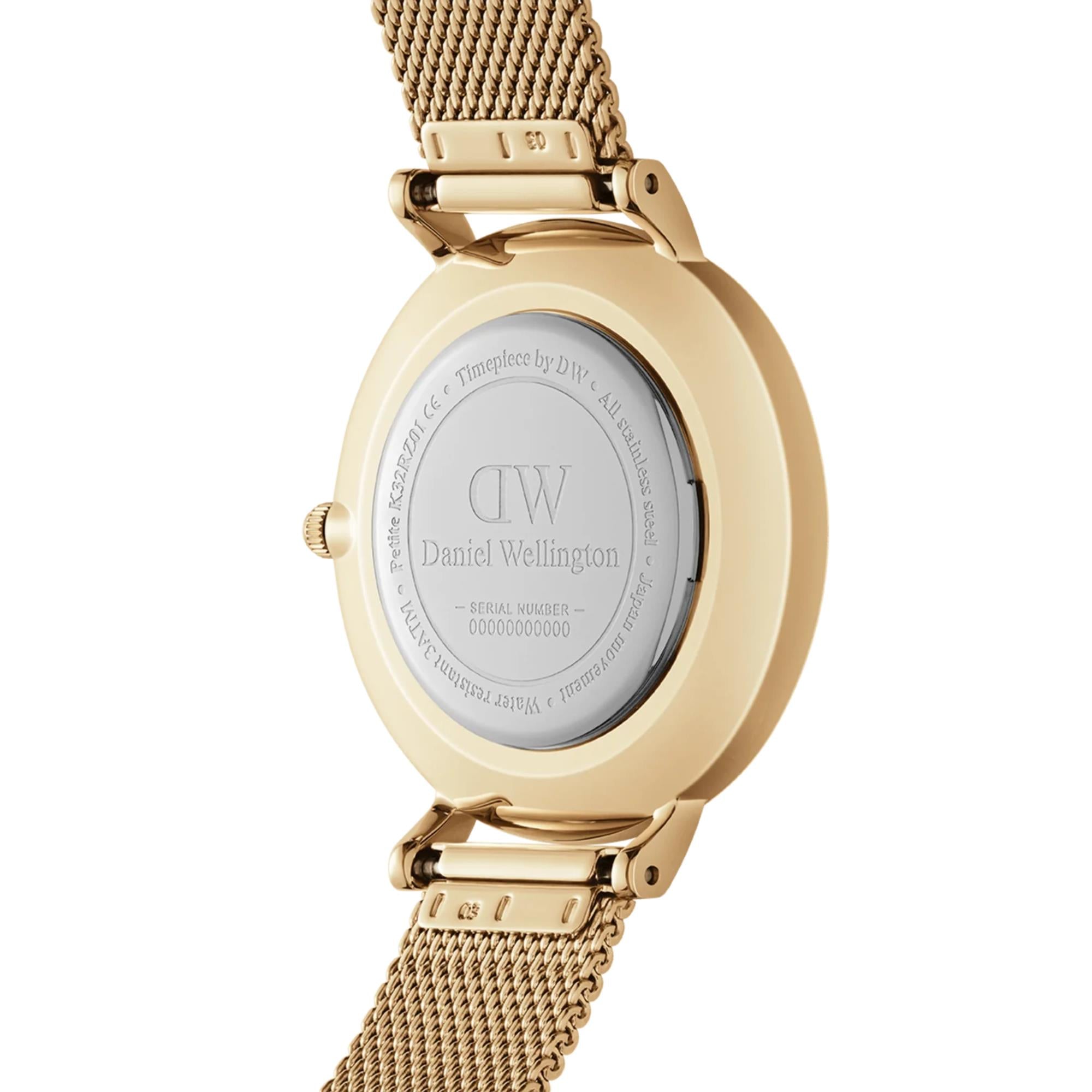 Daniel Wellington Petite Unitone Quartz Gold Dial Steel Strap Women's Watch DW00100474