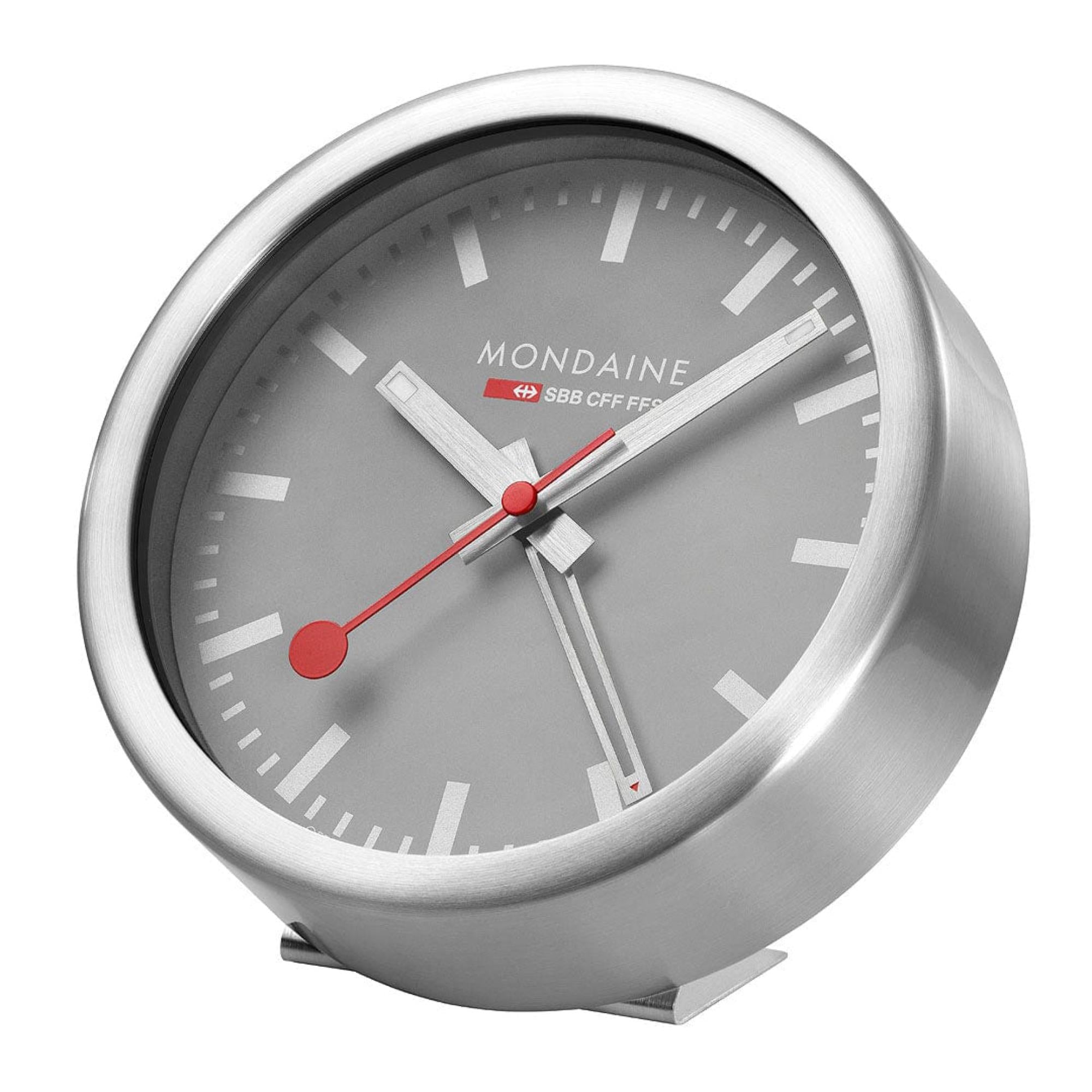 Mondaine Classic Silver Frame Grey Dial Mini Wall Clock A997.MCAL.86SBV.2