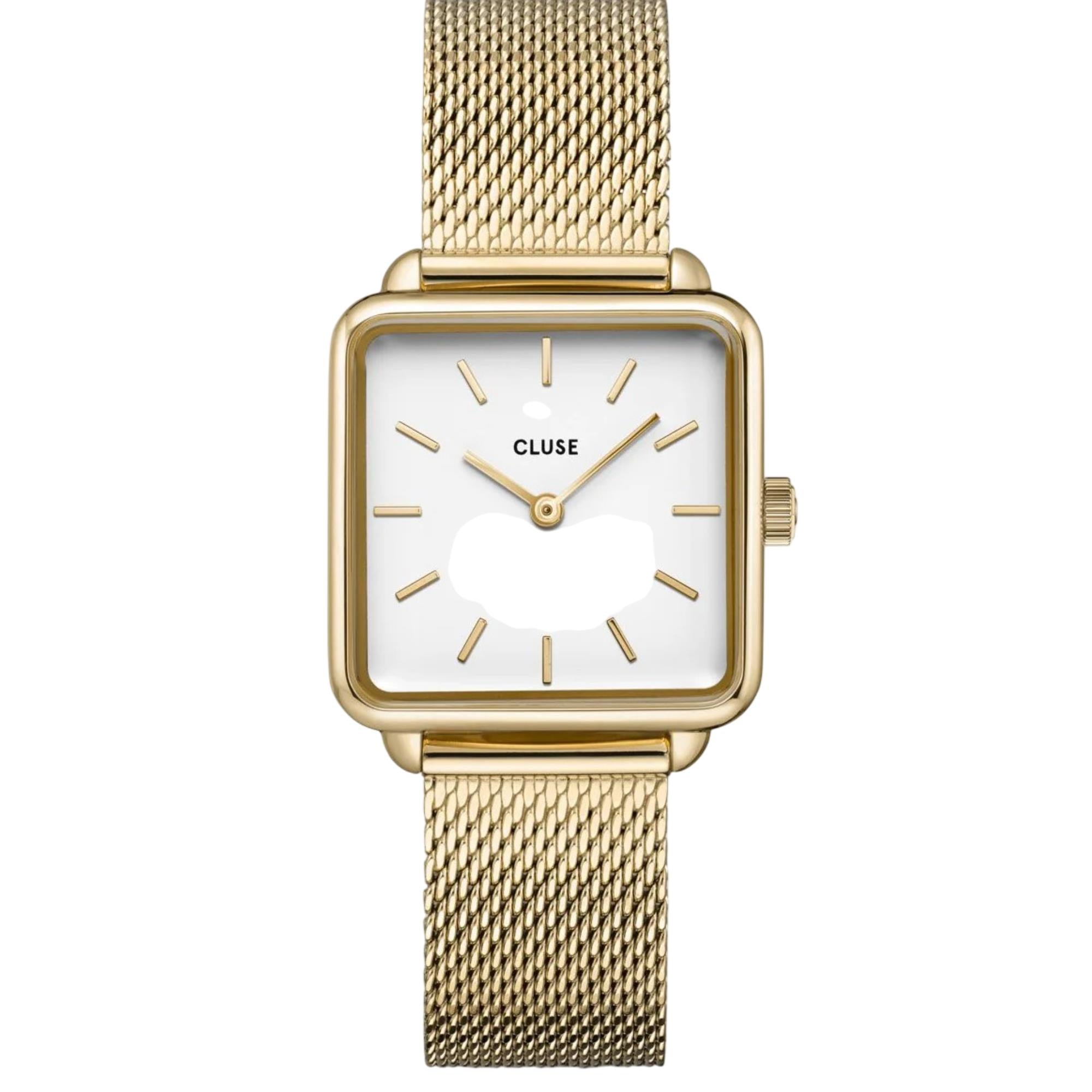 CLUSE La Tétragone Quartz White Dial Steel Strap Women's Watch CW0101207002