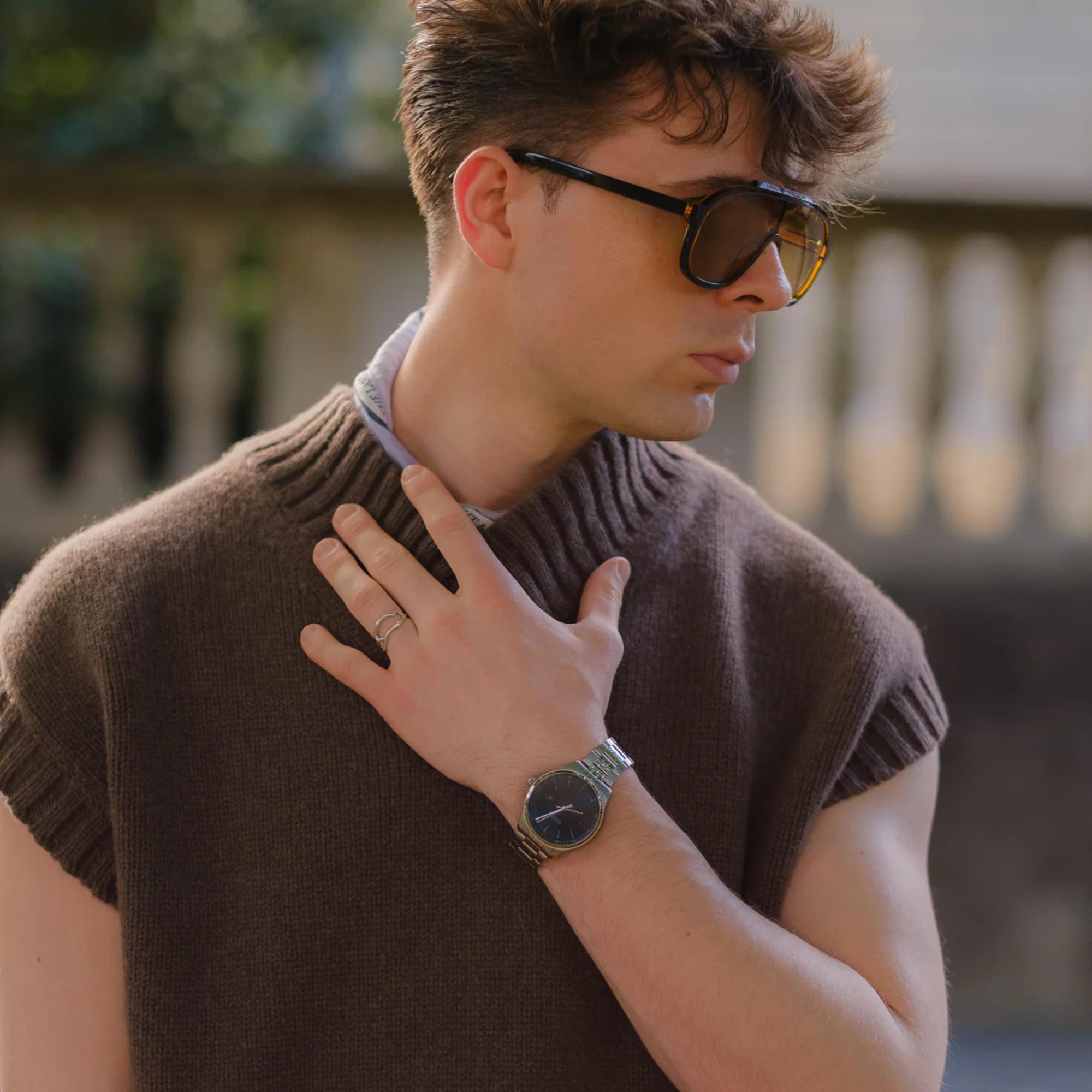 CLUSE Anthéor Quartz Blue Dial Steel Strap Men's Watch CW20903