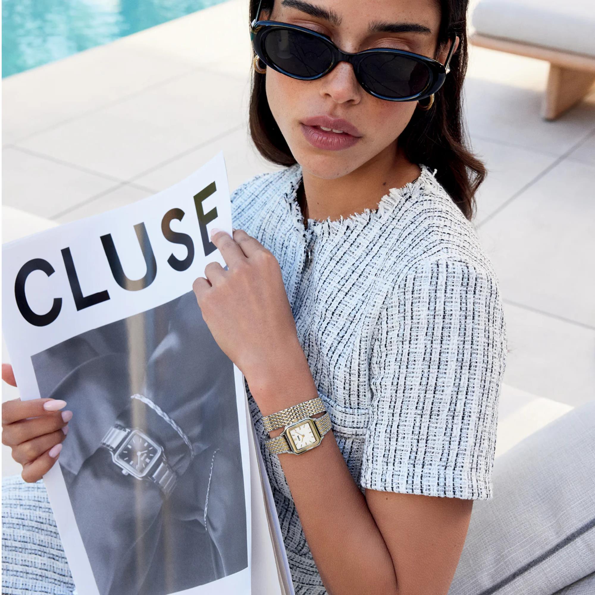 CLUSE Gracieuse Petite Quartz White Dial Steel Strap Women's Watch CW11814