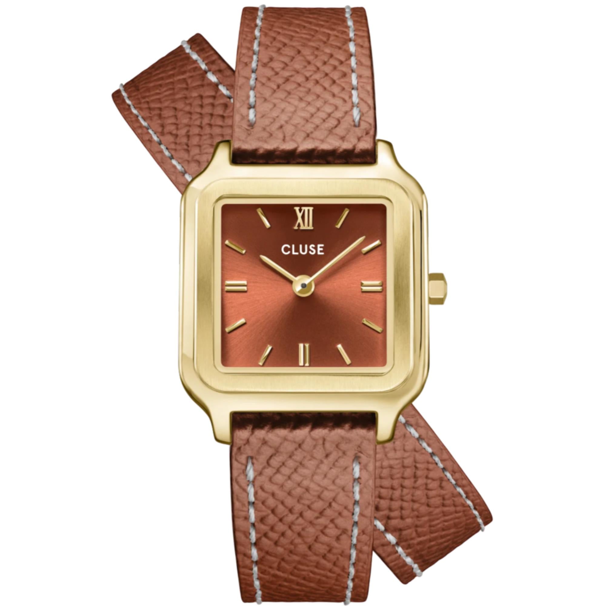 CLUSE Gracieuse Petite Quartz Brown Dial Leather Strap Women's Watch CW11810