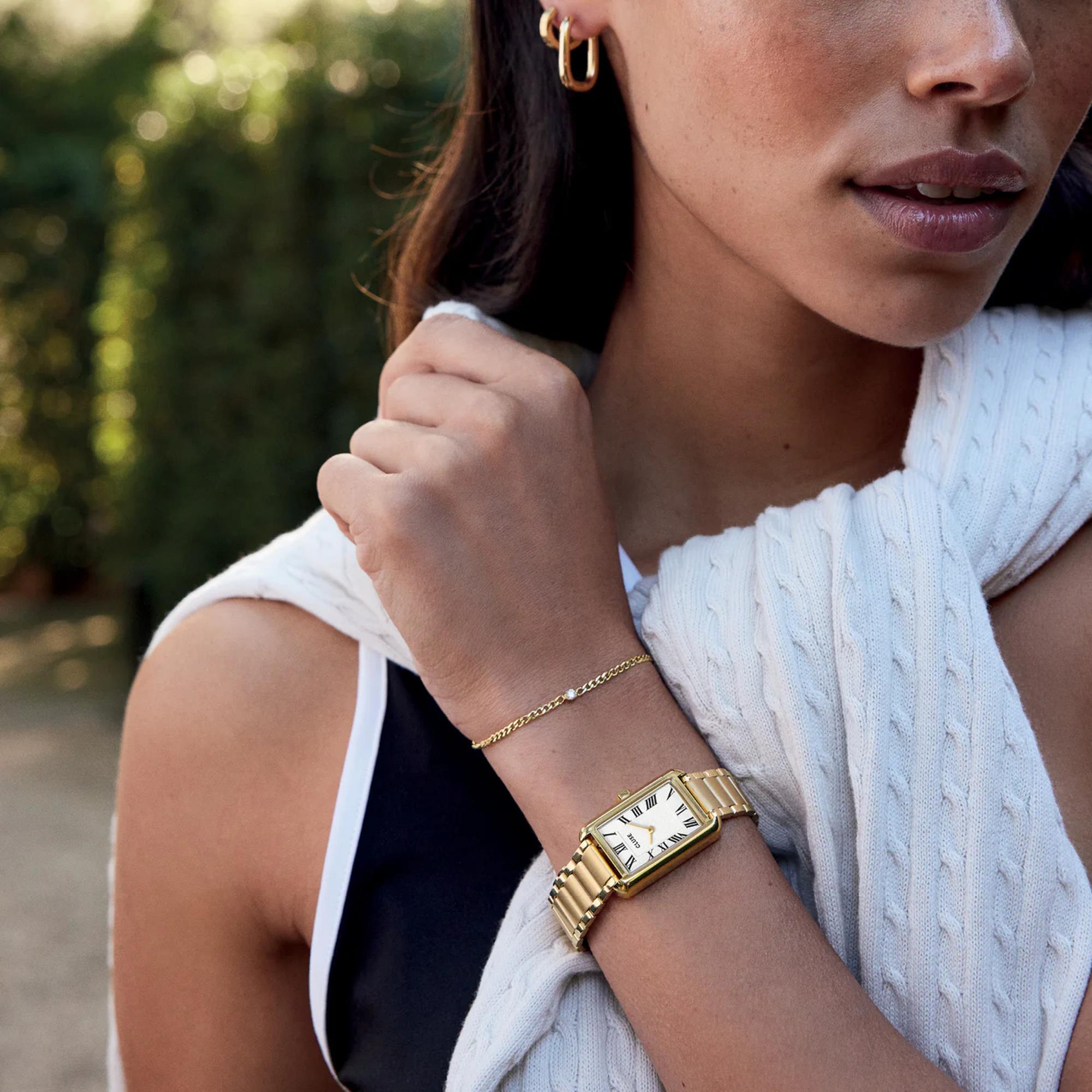 CLUSE Belisenna Quartz White Dial Steel Strap Women's Watch CW15001