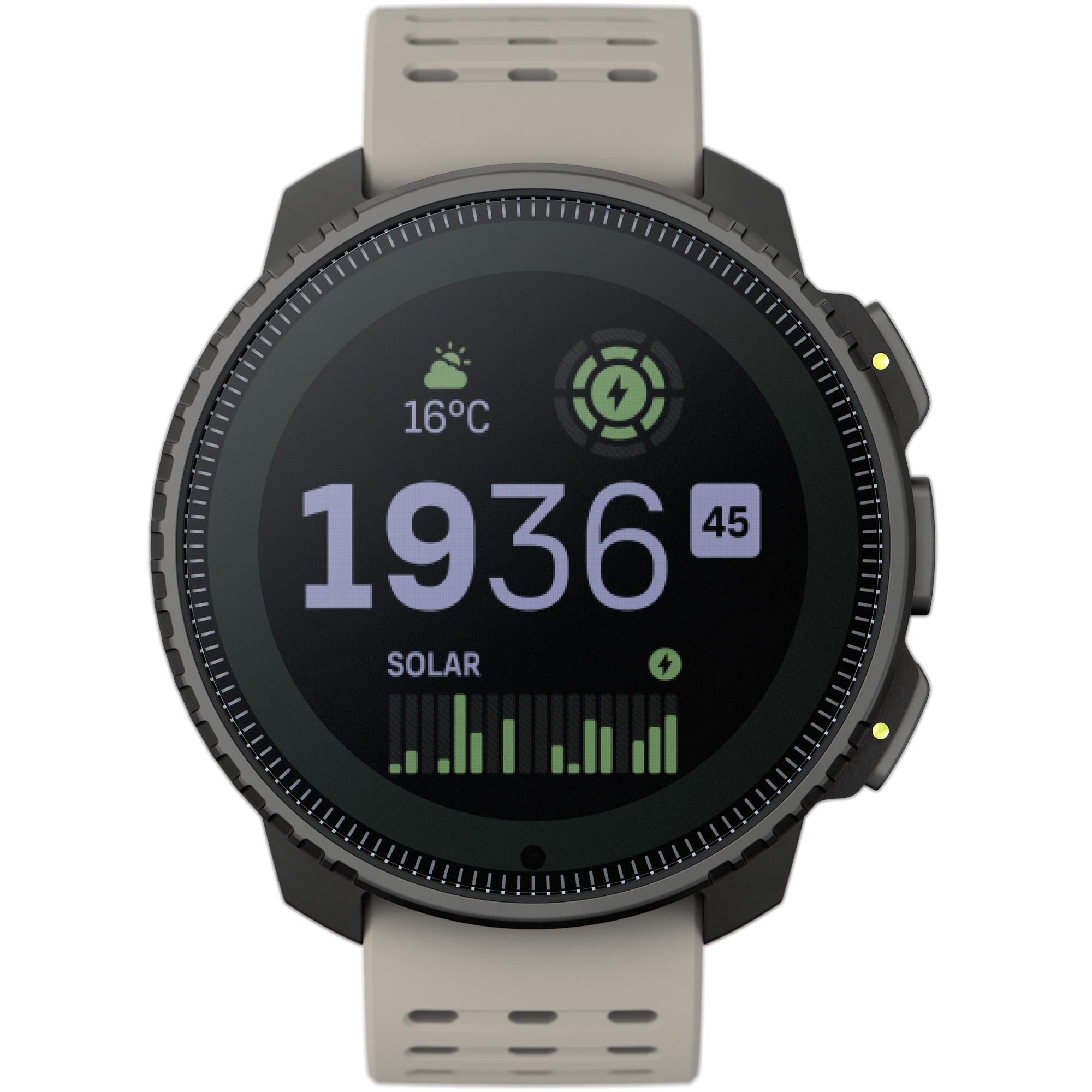 Suunto Vertical Steel Solar Sand Digital Silicone Strap Unisex Smart Watch SS050986000