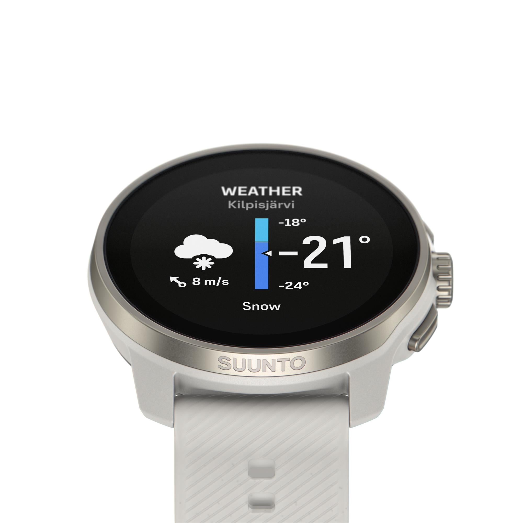 Suunto Race S Powder Gray AMOLED Digital Silicone Strap Unisex Smart Fitness Watch SS051017000