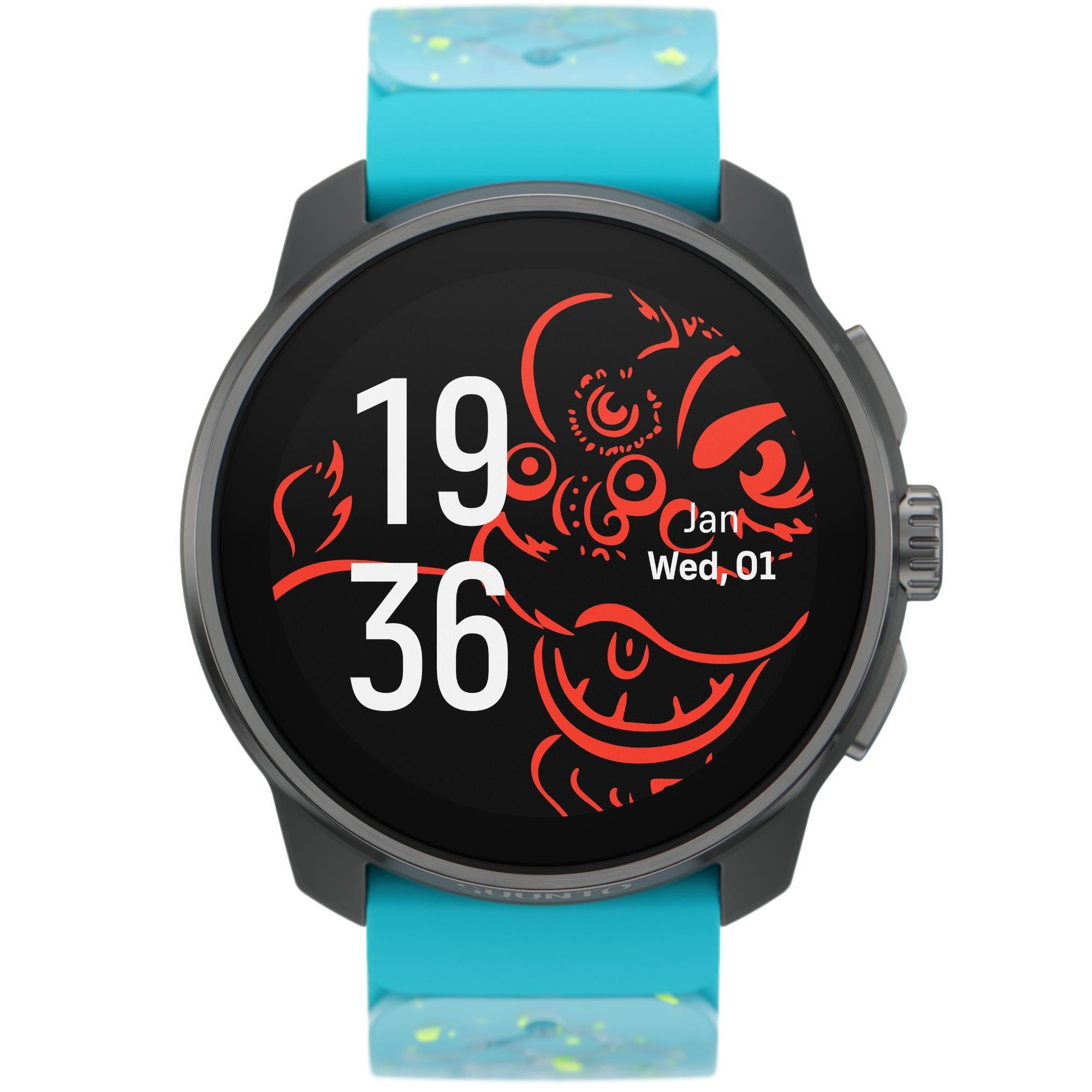 Suunto Race S Titanium Courtney AMOLED Digital Silicone Strap Unisex Smart Fitness Watch SS051153000