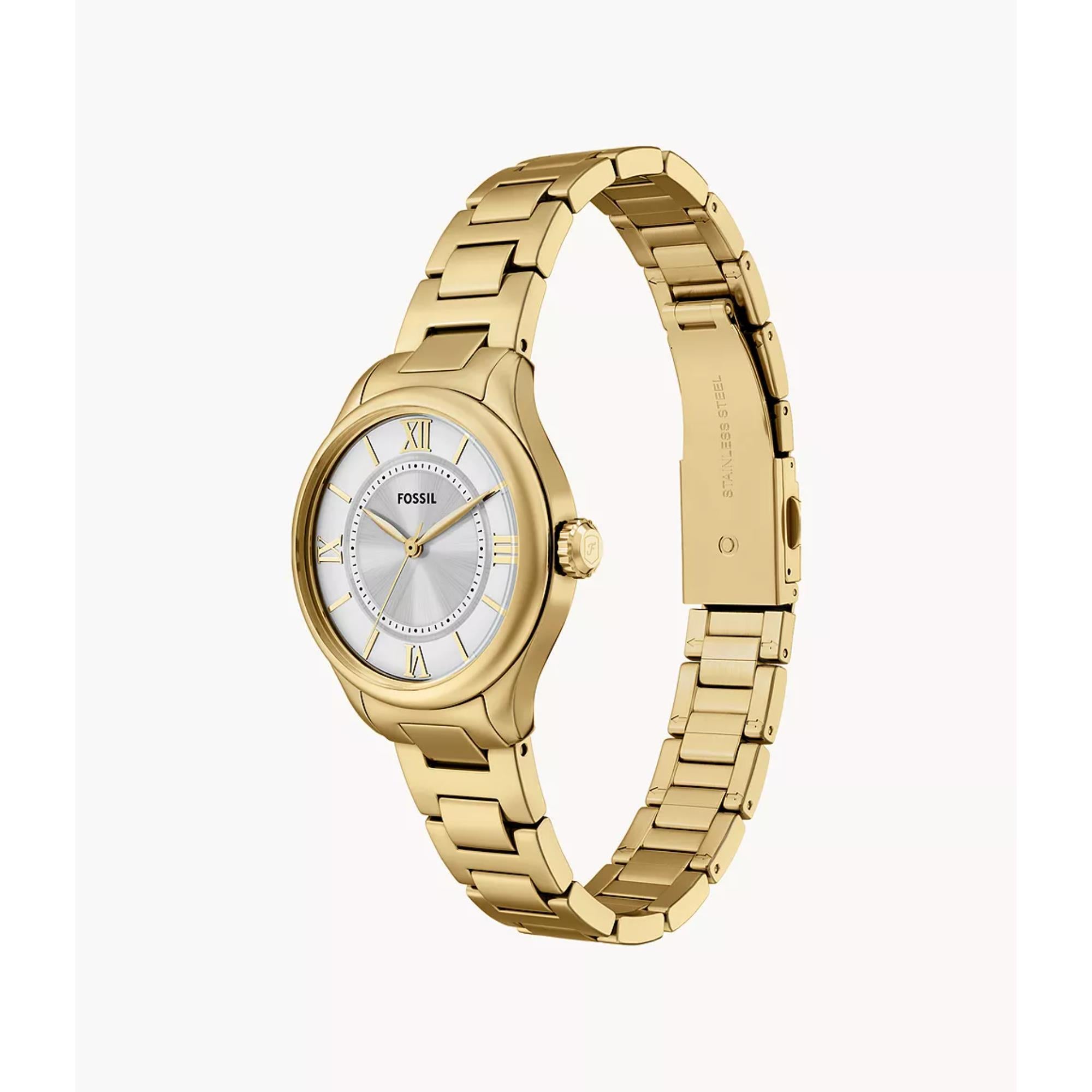 Fossil Gilmore Quartz Silver Dial Steel Strap Women's Watch ES5421