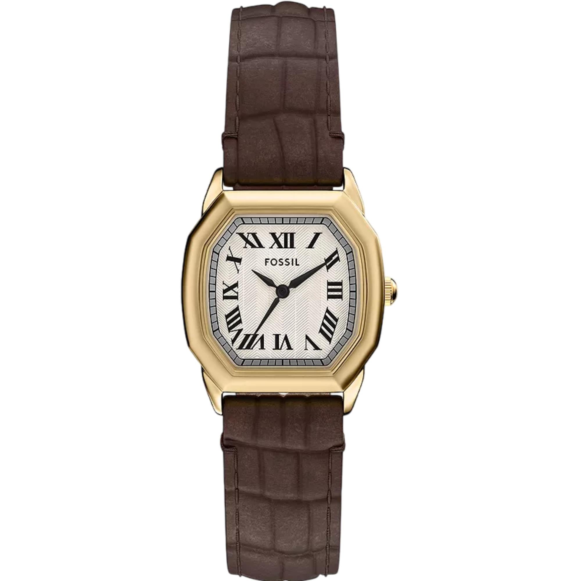 Fossil Harlow Quartz Cream Dial Leather Strap Women's Watch ES5426