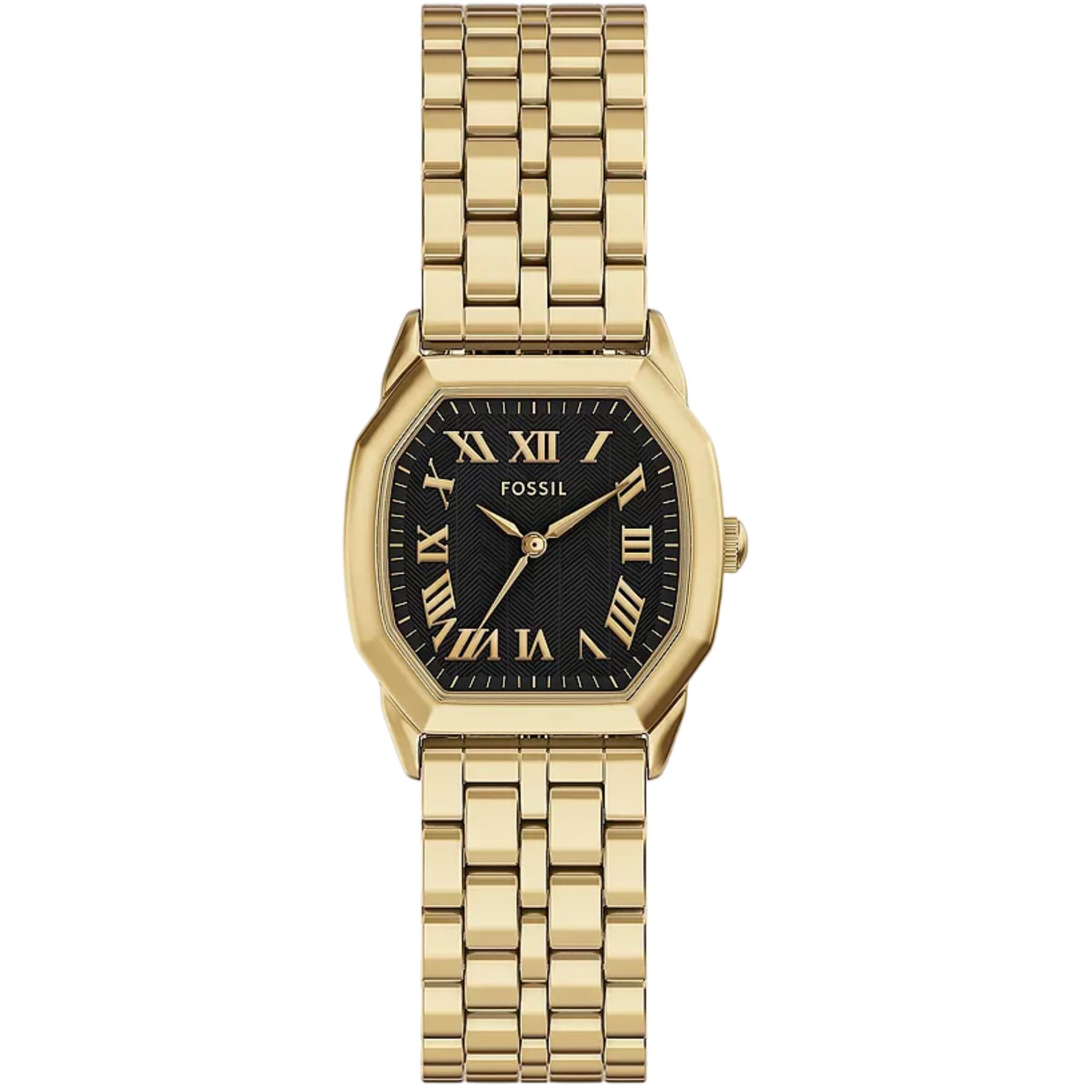Fossil Harlow Quartz Black Dial Steel Strap Women's Watch ES5433