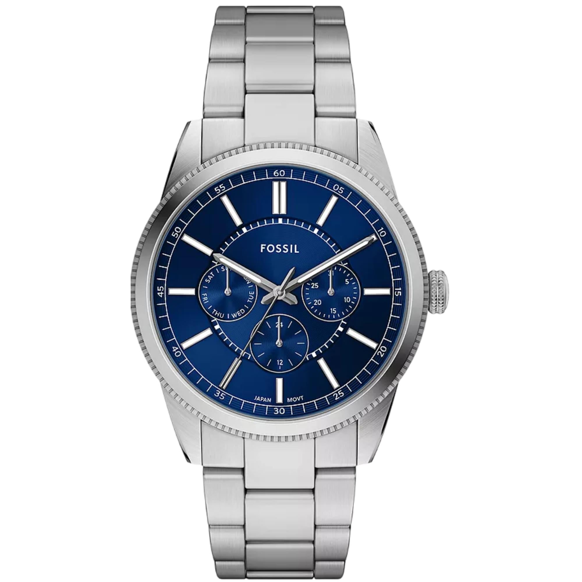 Fossil Pearson Quartz Chronograph Blue Dial Steel Strap Men's Watch FS6134