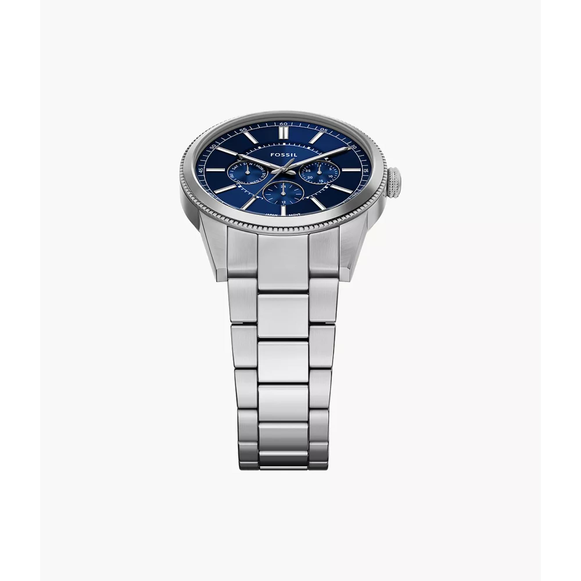 Fossil Pearson Quartz Chronograph Blue Dial Steel Strap Men's Watch FS6134