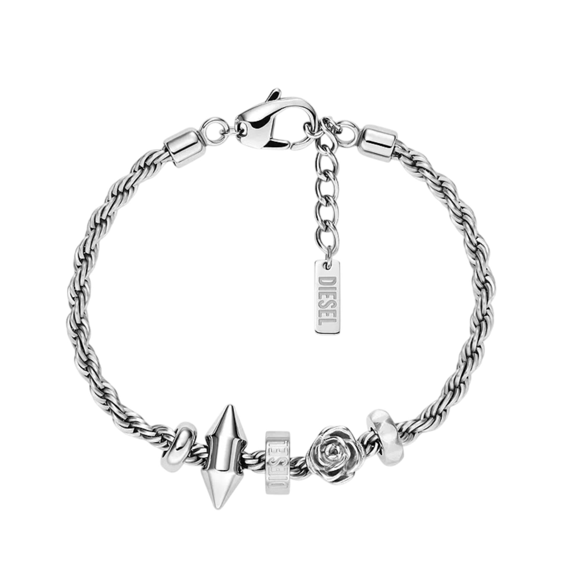 Diesel Stainless Steel Charm Unisex Bracelet DX1622040