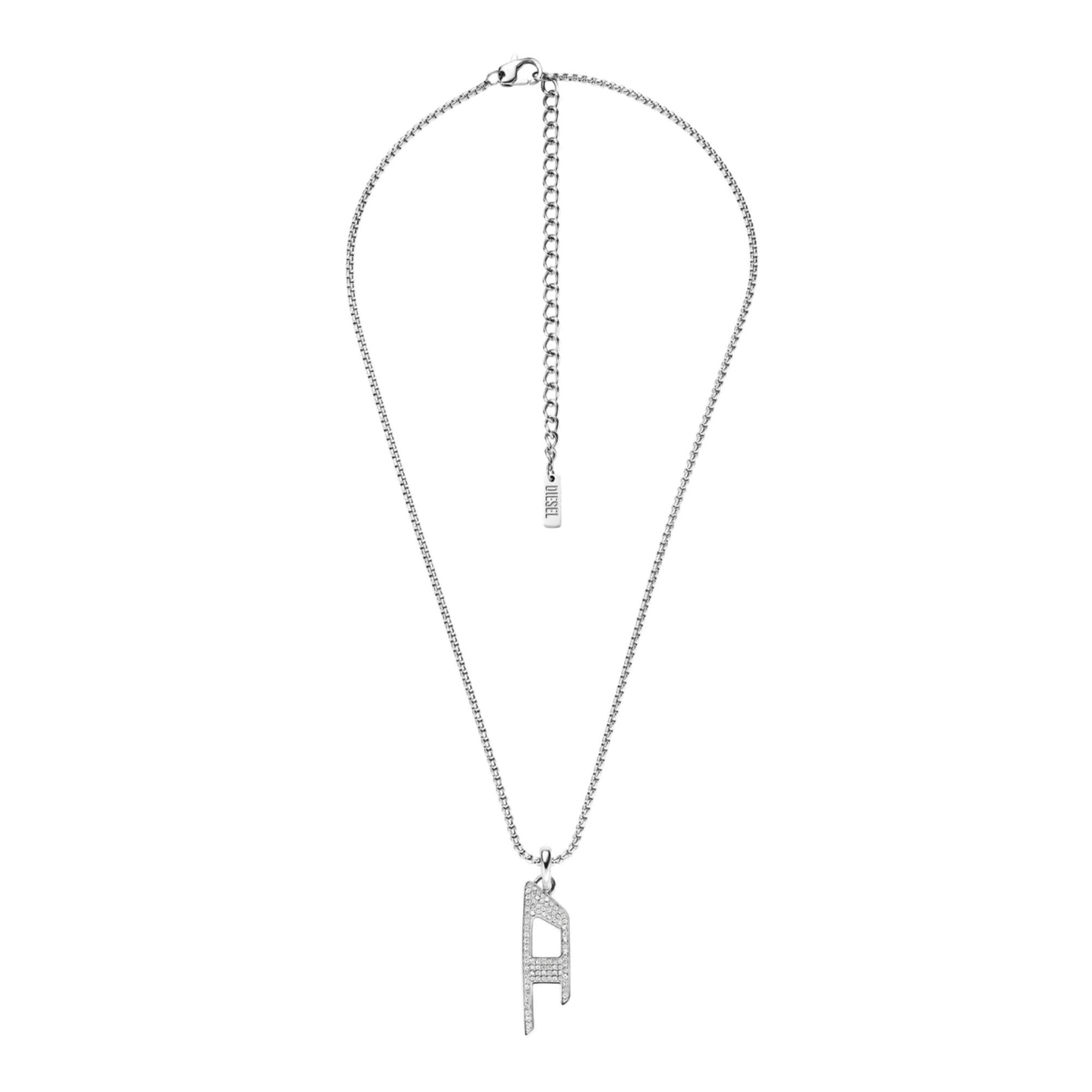 Diesel Stainless Steel Glitz Pendant Unisex Necklace DX1624040