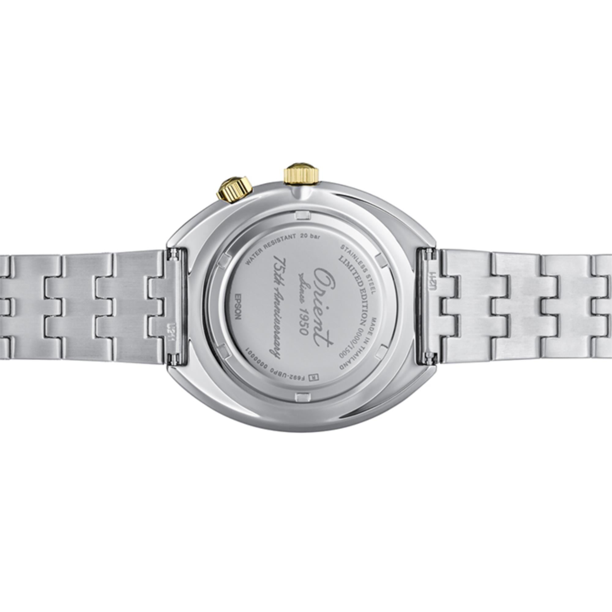 Orient Revival World Map Mako 75th Anniversary Limited Edition Multicoloured Dial Steel Strap Men's Watch RA-AA0E08Y39B