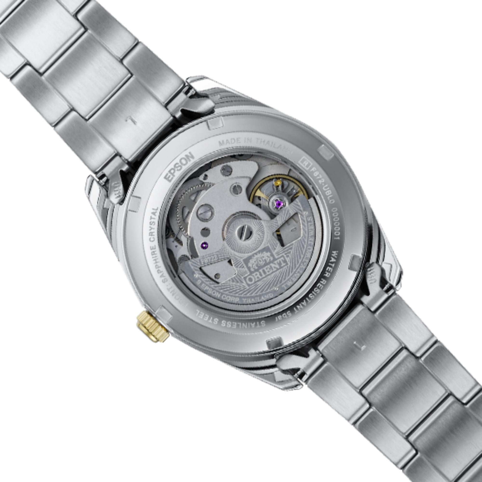 Orient Contemporary Stretto Date Automatic White Dial Steel Strap Men's Watch RA-AC0R01S30B