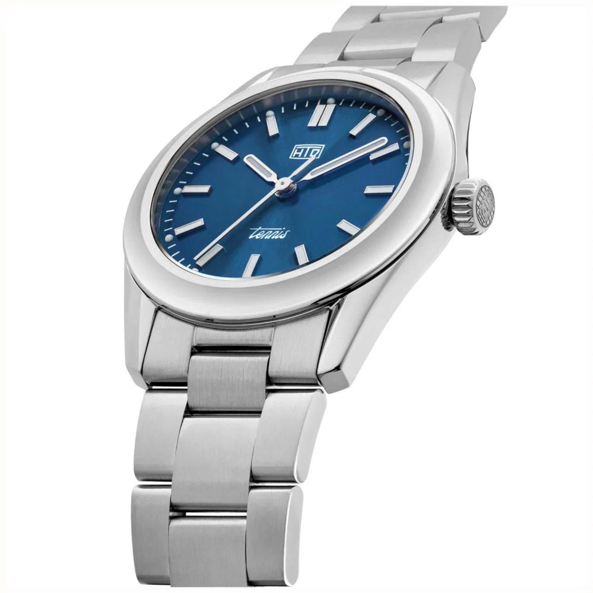 HTD Tennis Chic Automatic Blue Dial Steel Strap Unisex Sports Watch T23S01_C