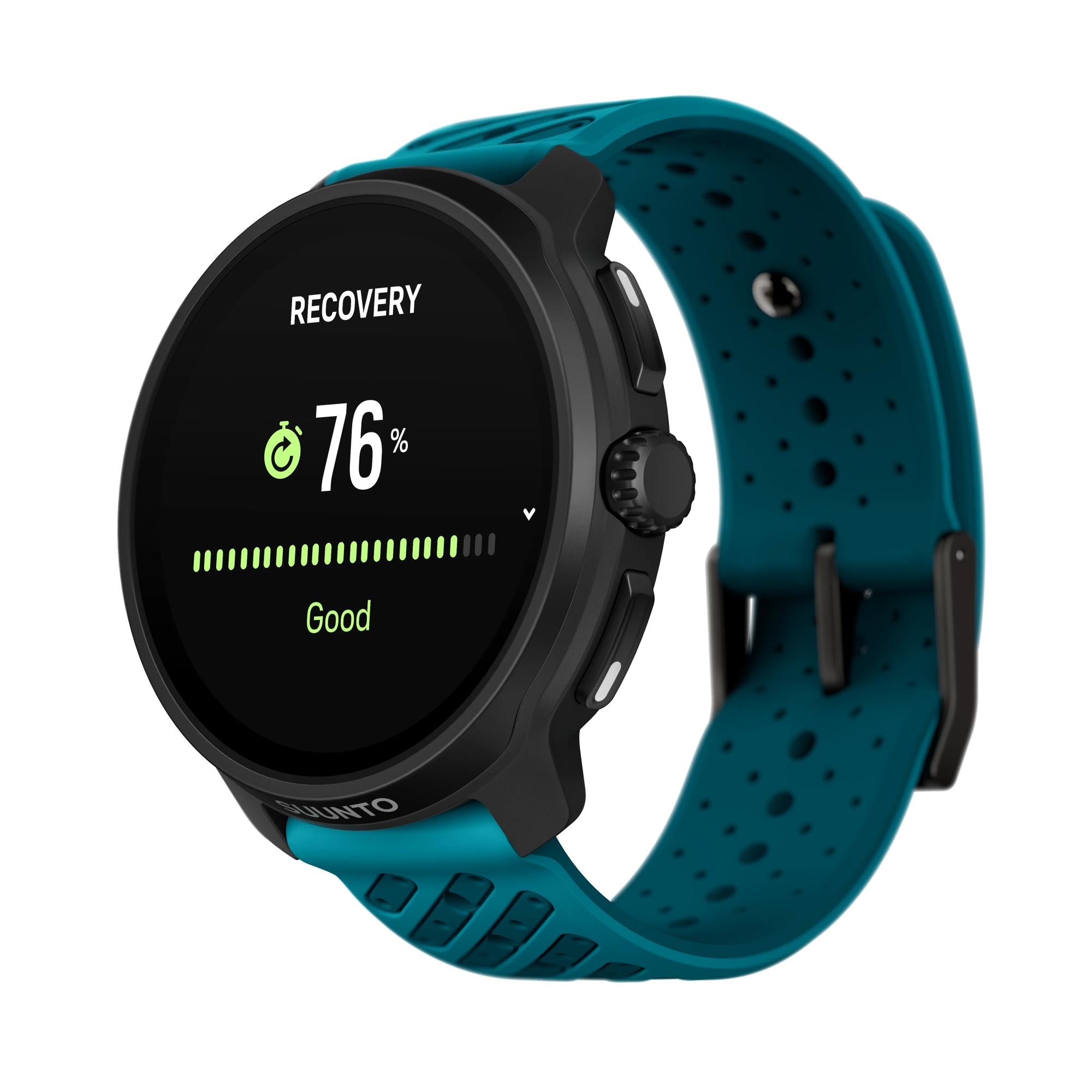 Suunto Race 2 Wave Blue AMOLED Digital Silicone Strap Unisex Smart Fitness Watch SS051242000