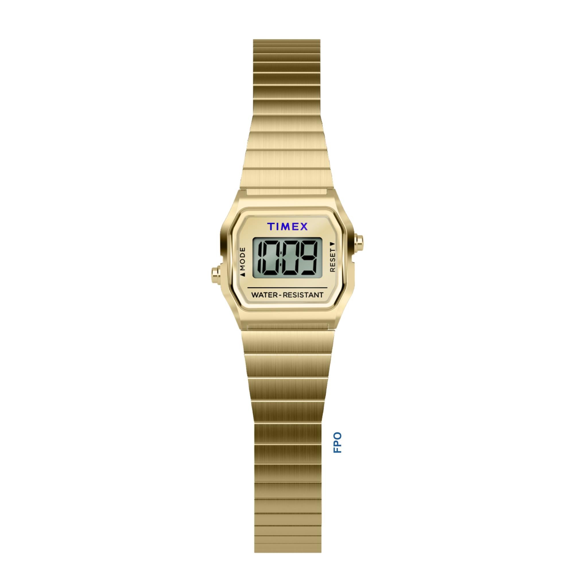 Timex T80 Teeny Tiny Quartz Digital Steel Strap Women's Watch TW2Y46600