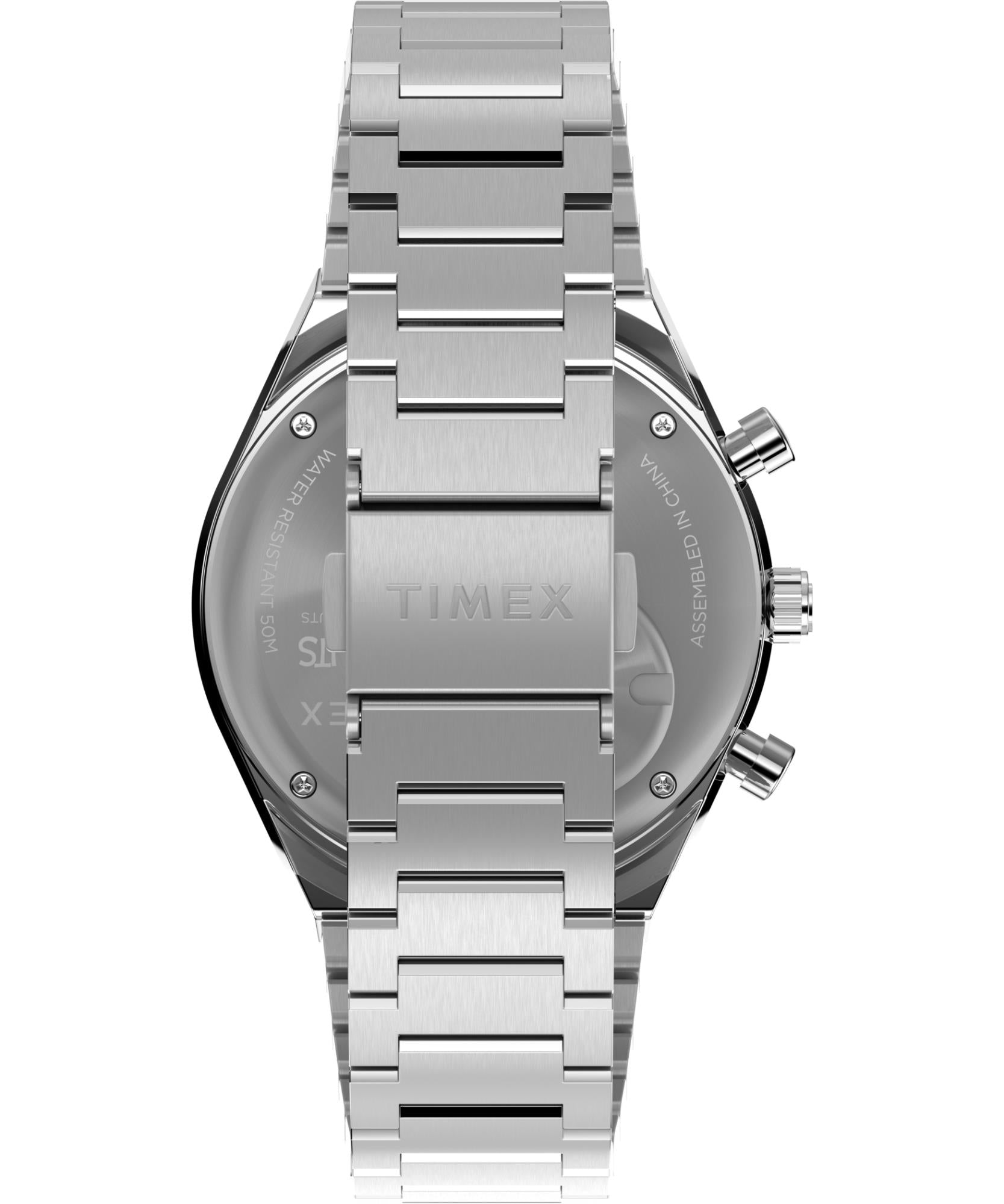 Timex X Peanuts Chronograph Blue Dial Steel Strap Men's Watch TW2Y45300