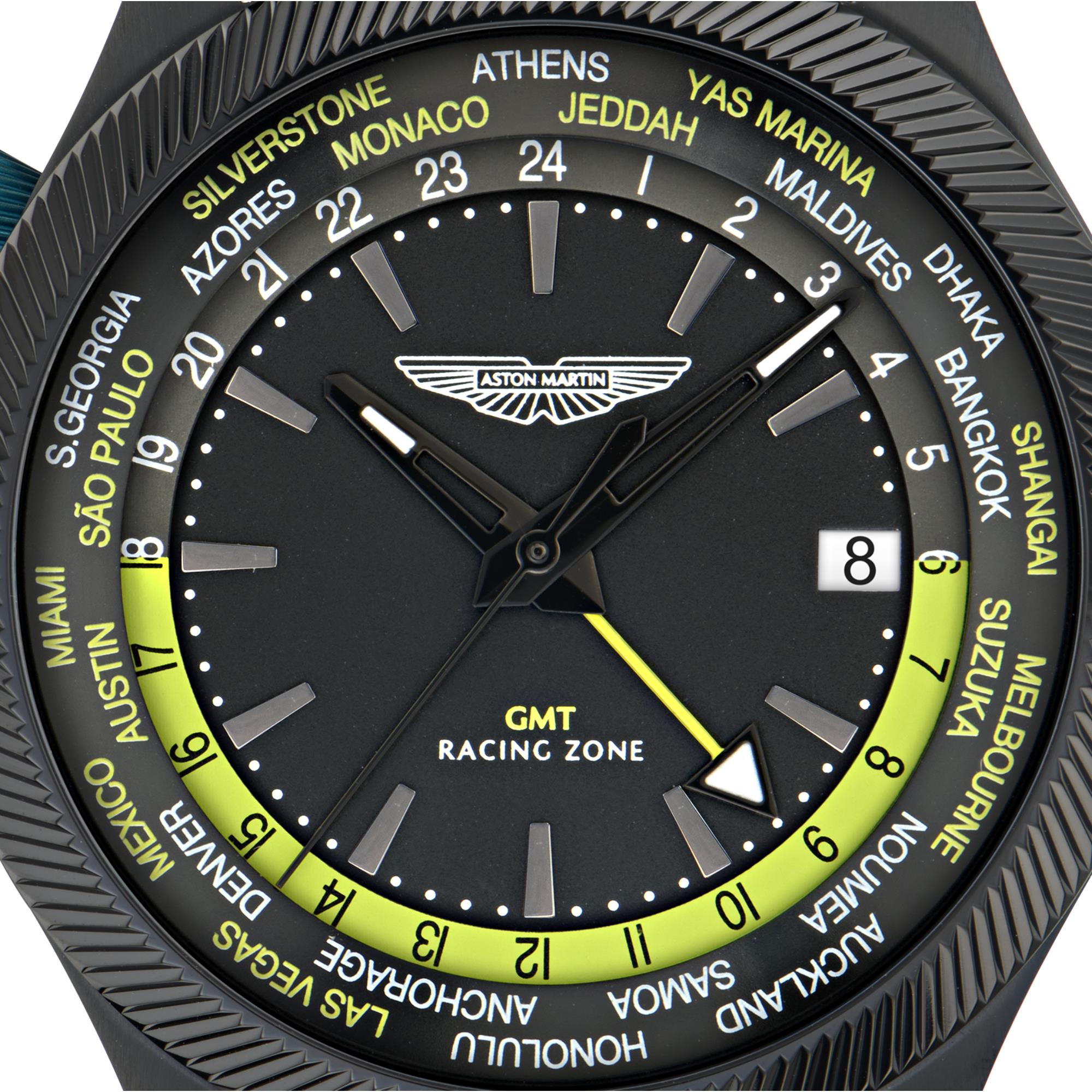 Aston Martin AML Icon Quartz Black Dial Silicone Strap Men's Watch MTIZ1F501