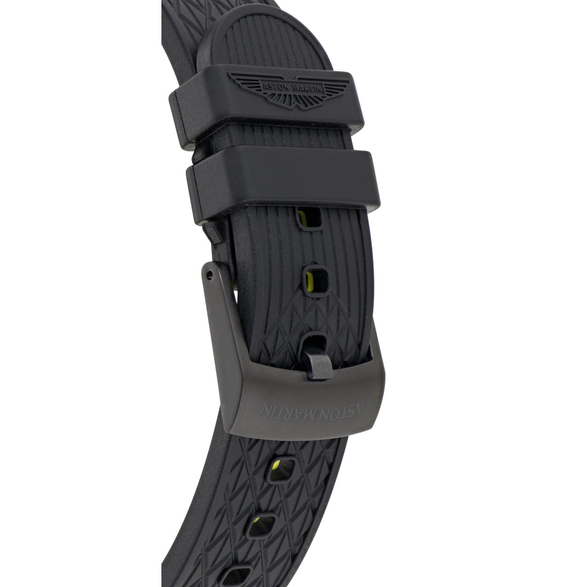 Aston Martin AML Icon Quartz Black Dial Silicone Strap Men's Watch MTIZ1F501