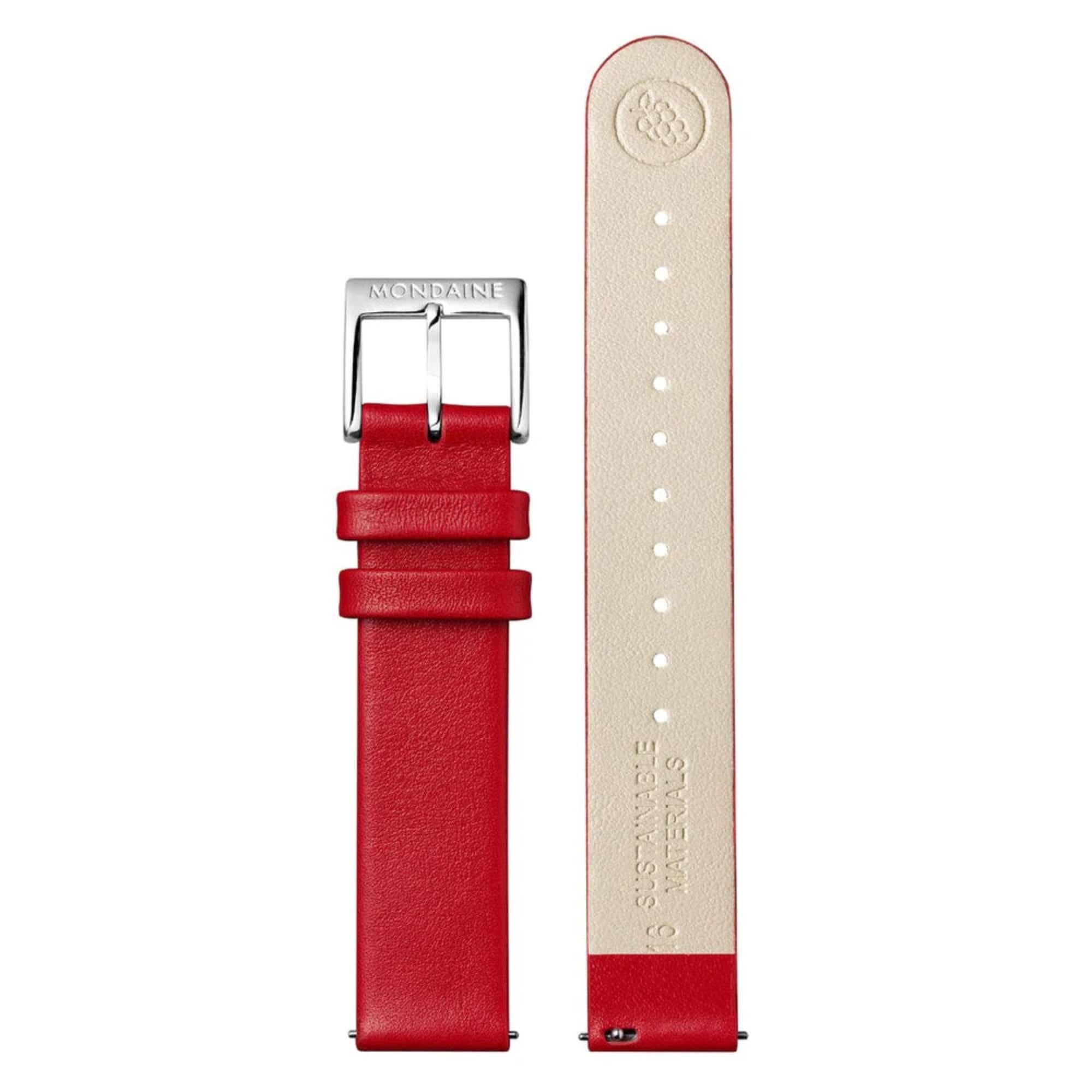 Mondaine Vegan Leather Polished Watch Strap FG3116.30Q