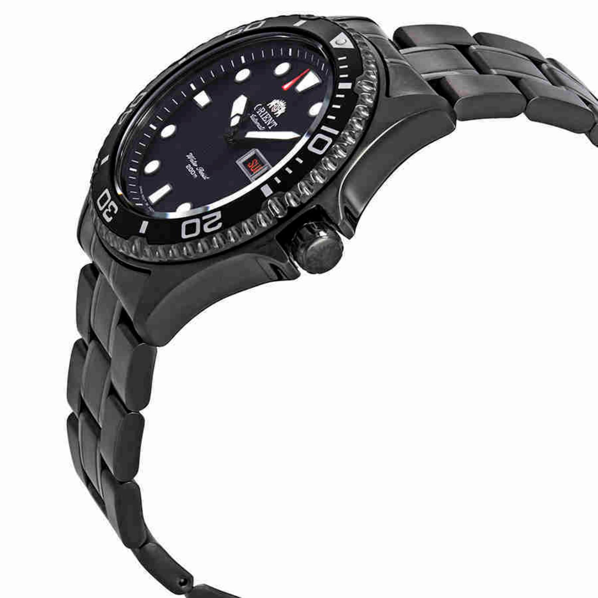 Orient Ray Raven II Automatic Black Dial Steel Strap Men's Dive Watch TAA02003B9