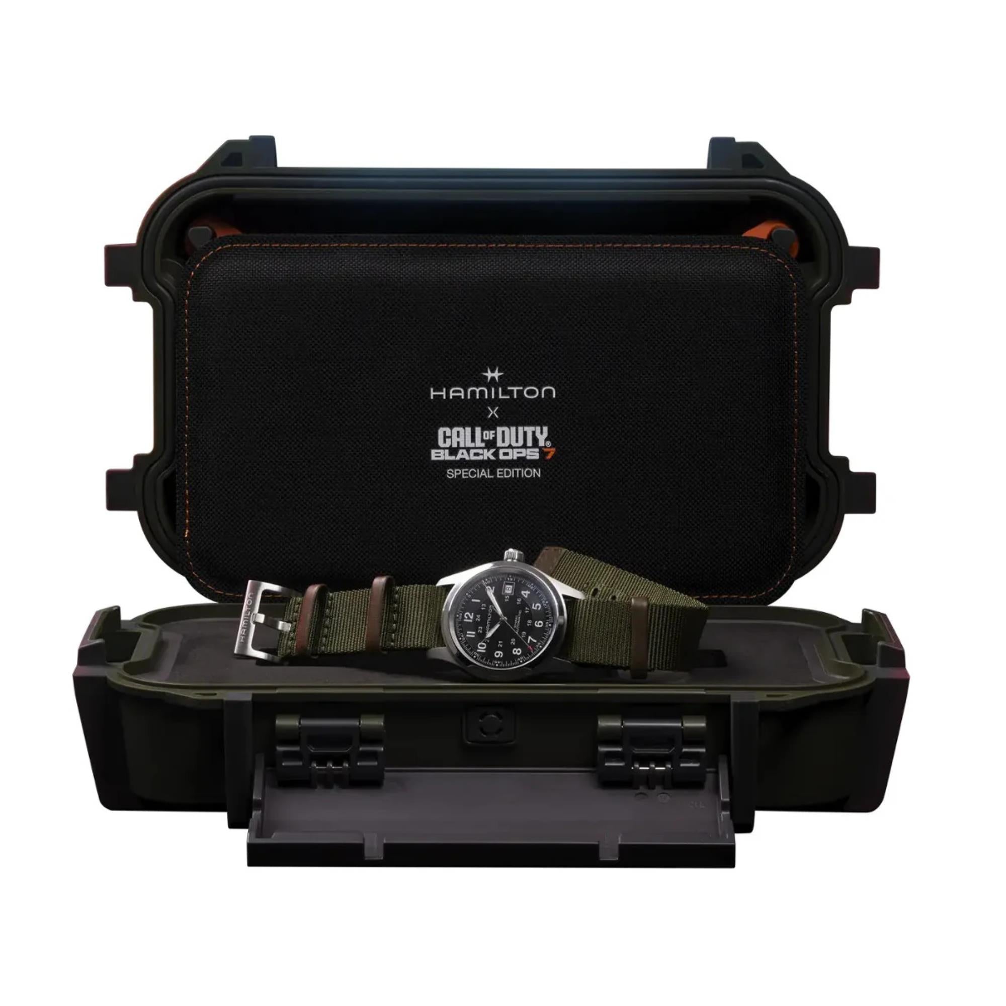 Hamilton x Call of Duty Black Ops 7 Khaki Field Special Edition Black Dial NATO Strap Men's Watch H70475930