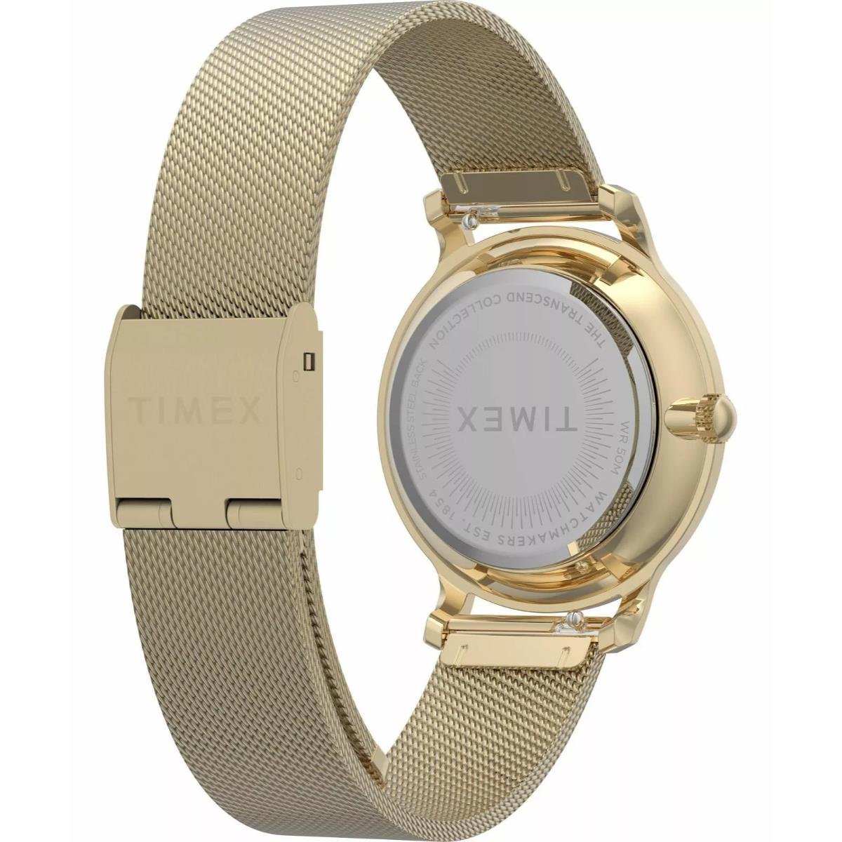 Timex Trend Transcend Gold Tone Dial Steel Strap Women's Watch TW2Y26400
